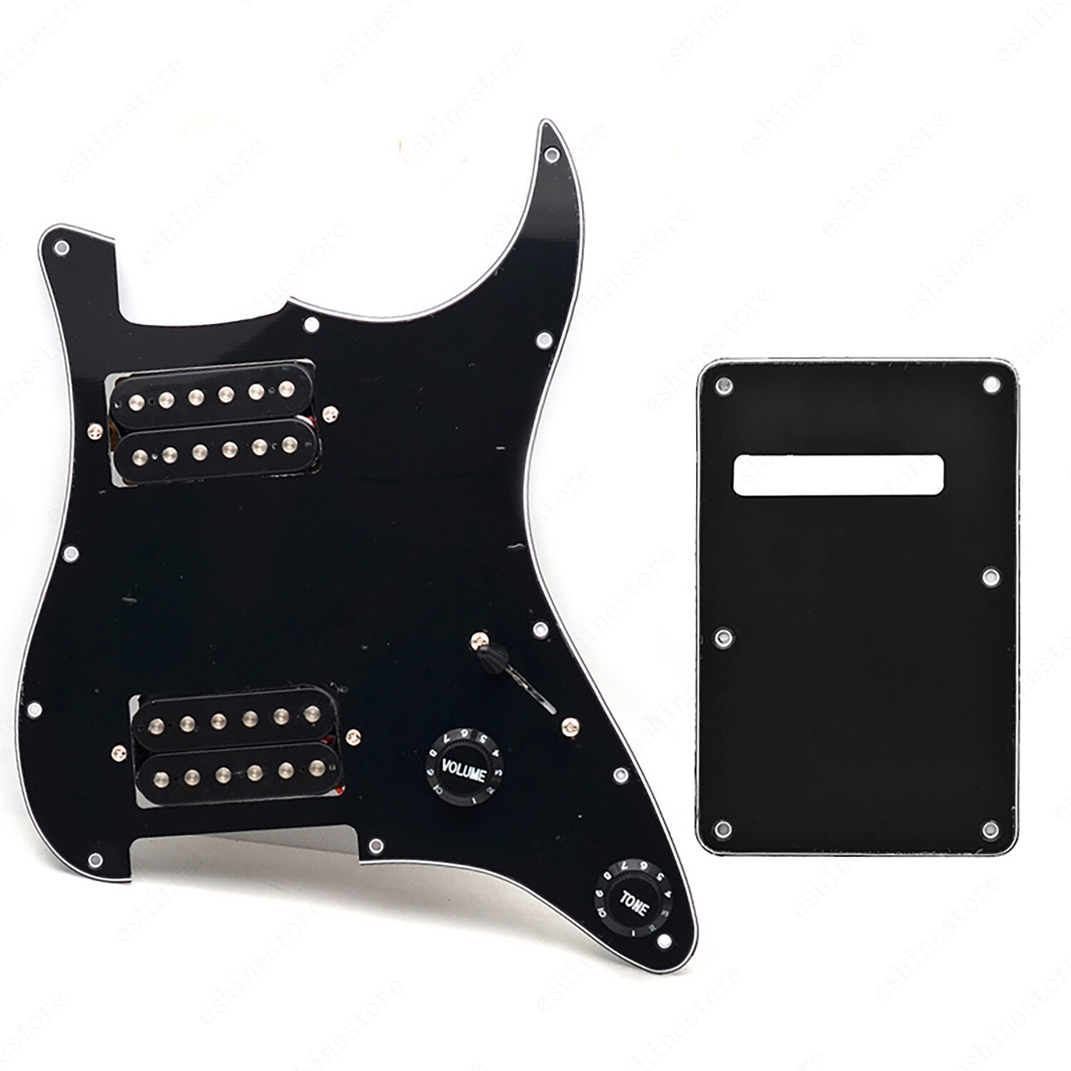 11 Hole Guitar HH Loaded Pickguard Set & Back Plate for SQ FENDER Stratocaster
