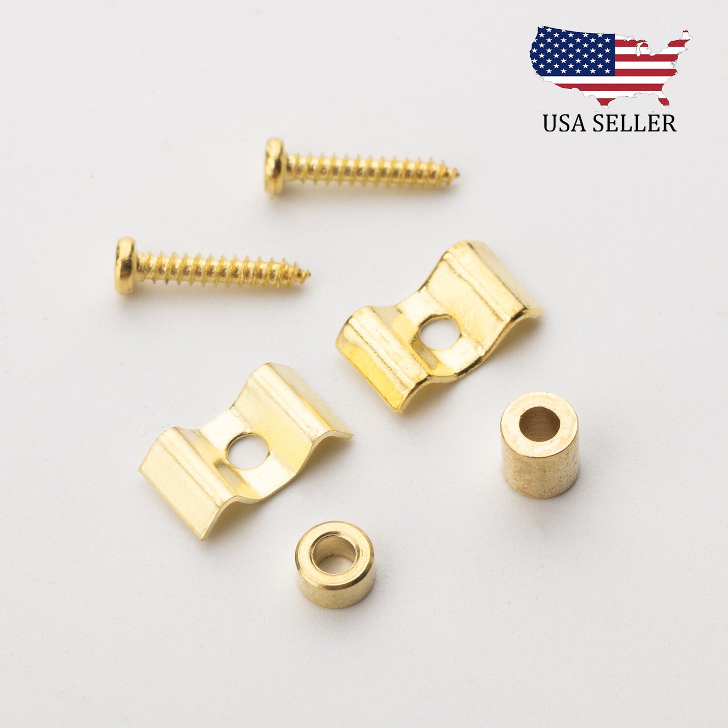Guitar String Trees String Retainer Guides for Strat Tele Guitar Bass 2pcs Gold