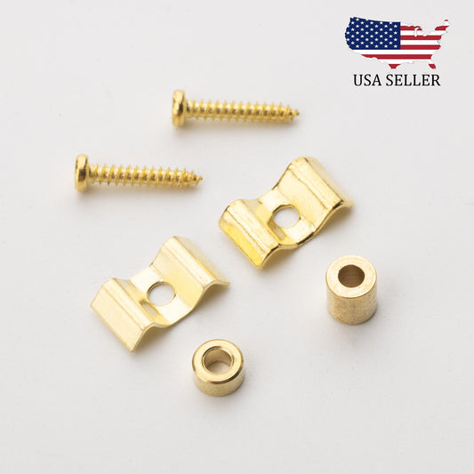 Guitar String Trees String Retainer Guides for Strat Tele Guitar Bass 2pcs Gold
