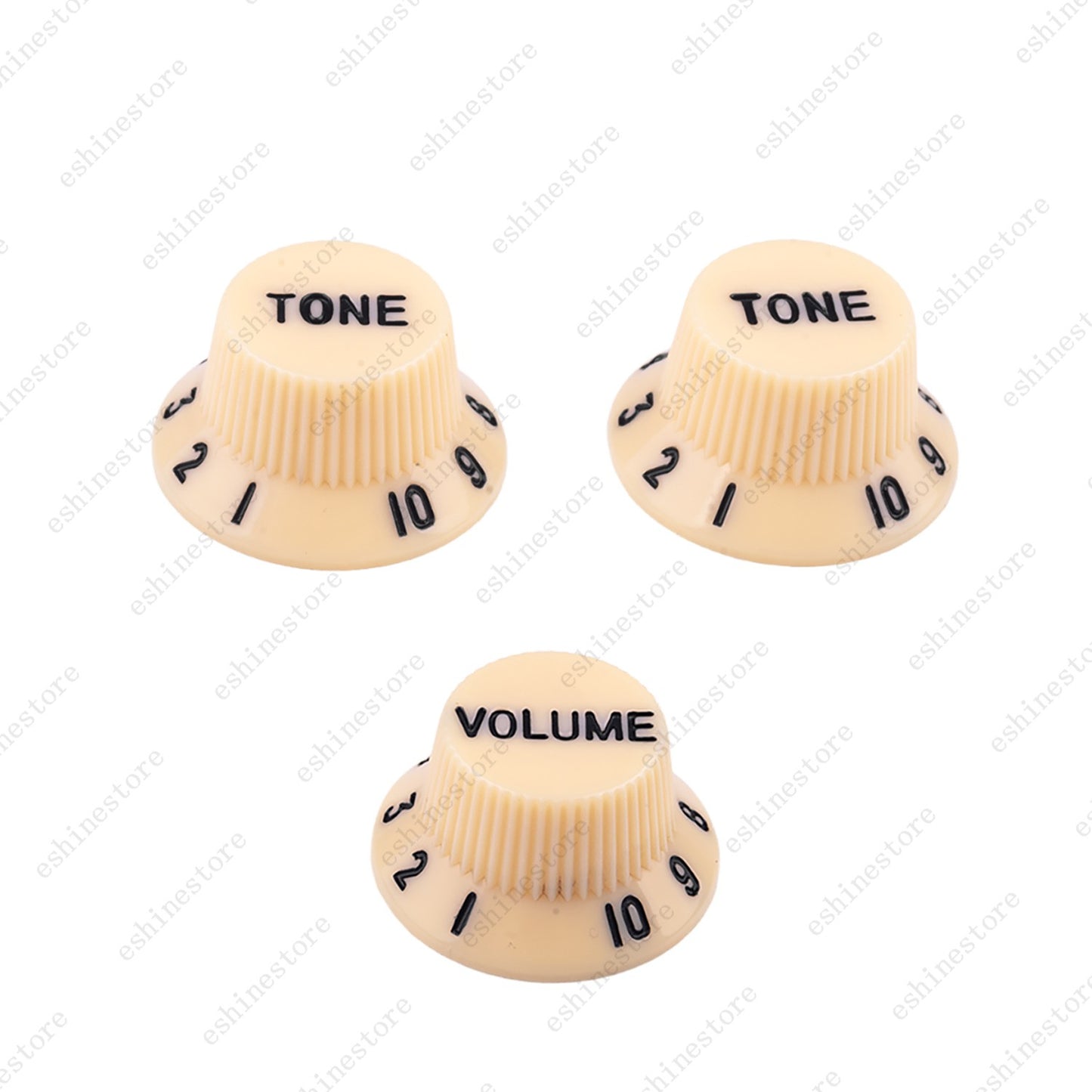 2T1V Guitar Knobs Volume Tone Knob Left Hand 18-Splines for Stratocaster 5 Color