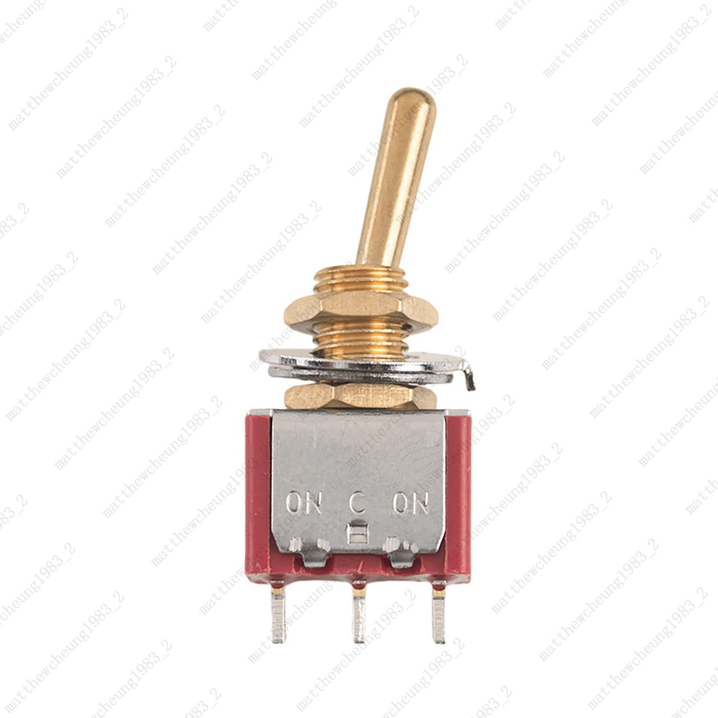 1/3/5Pcs Mini Vintage Brass Lever Switch 3Pins 2-Position ON-ON Toggle Switch