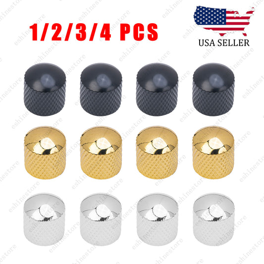 18-Splines 1-4 Pcs Metal Guitar 6mm Shaft Volume Tone Knobs For Ibanez PRS EPI