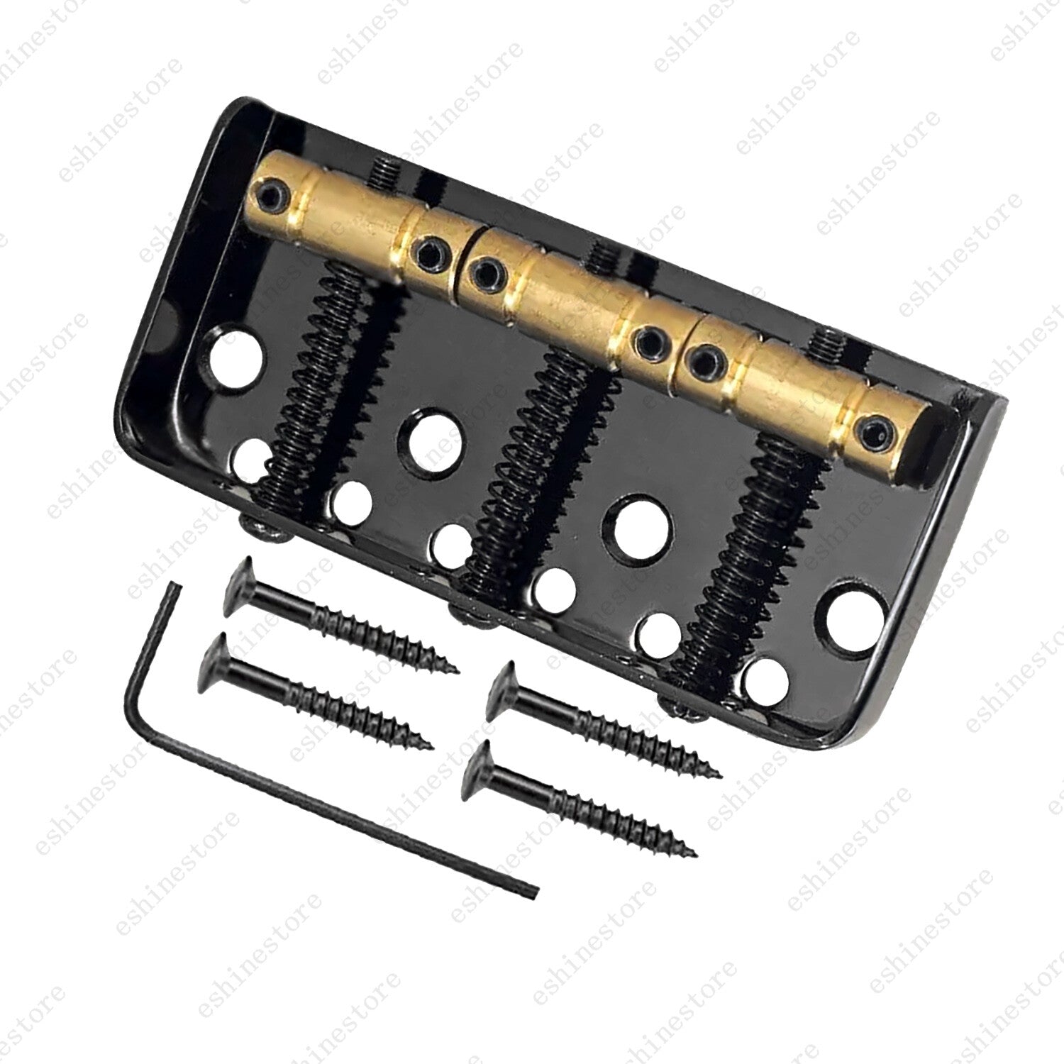 6 String Guitar Bridge Short Telecaster Bridge Vintage Brass 3-Saddle for TELE