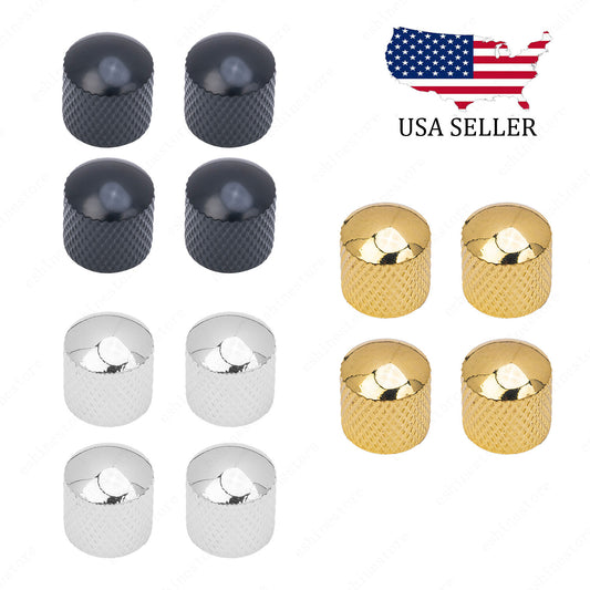 18-Splines 4 Pcs Metal Guitar 6mm Shaft Volume Tone Knobs For Ibanez PRS EPI