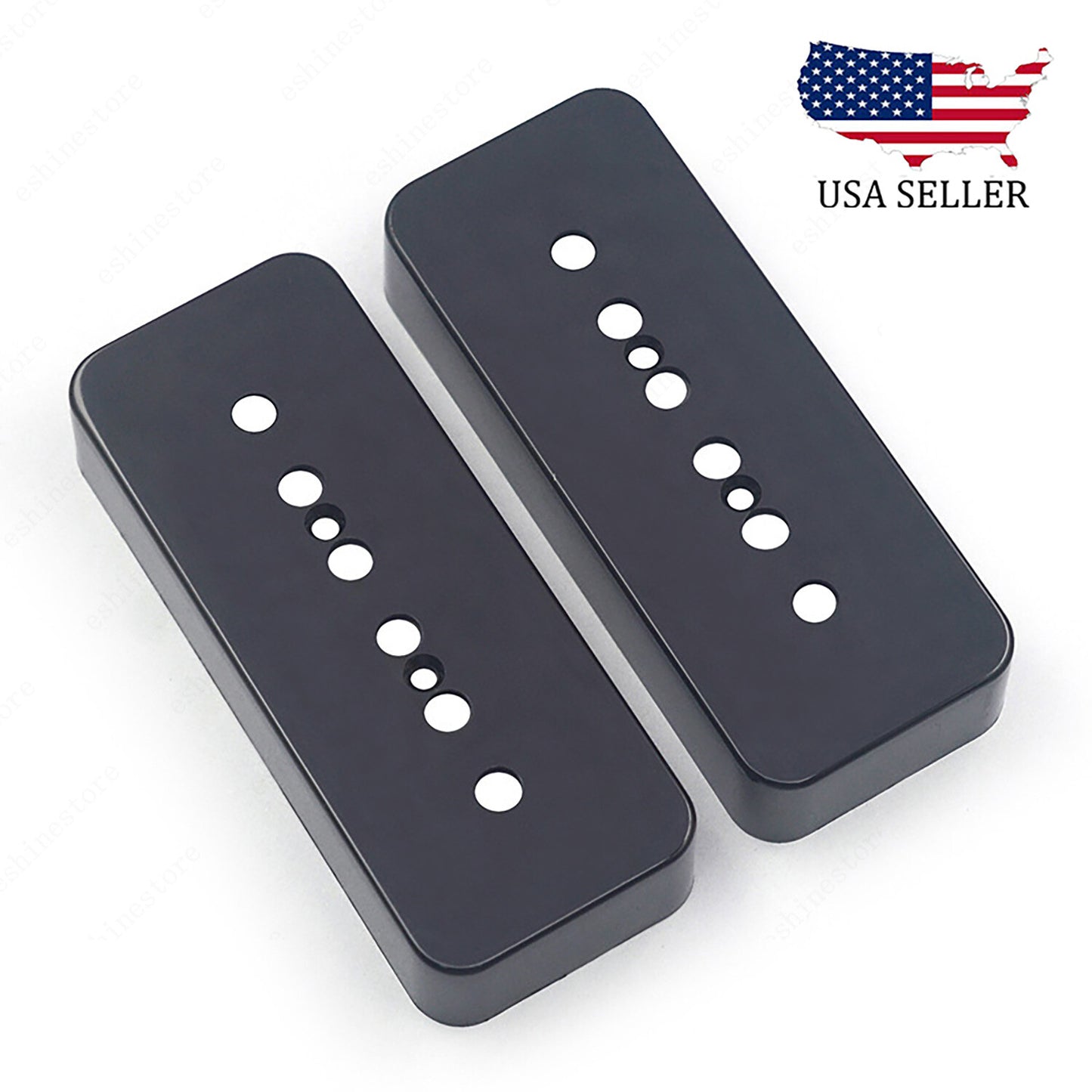 P90 Soapbar Pickup Cover Black White Silver Cream 50mm / 52mm Pole LP SG Guitar