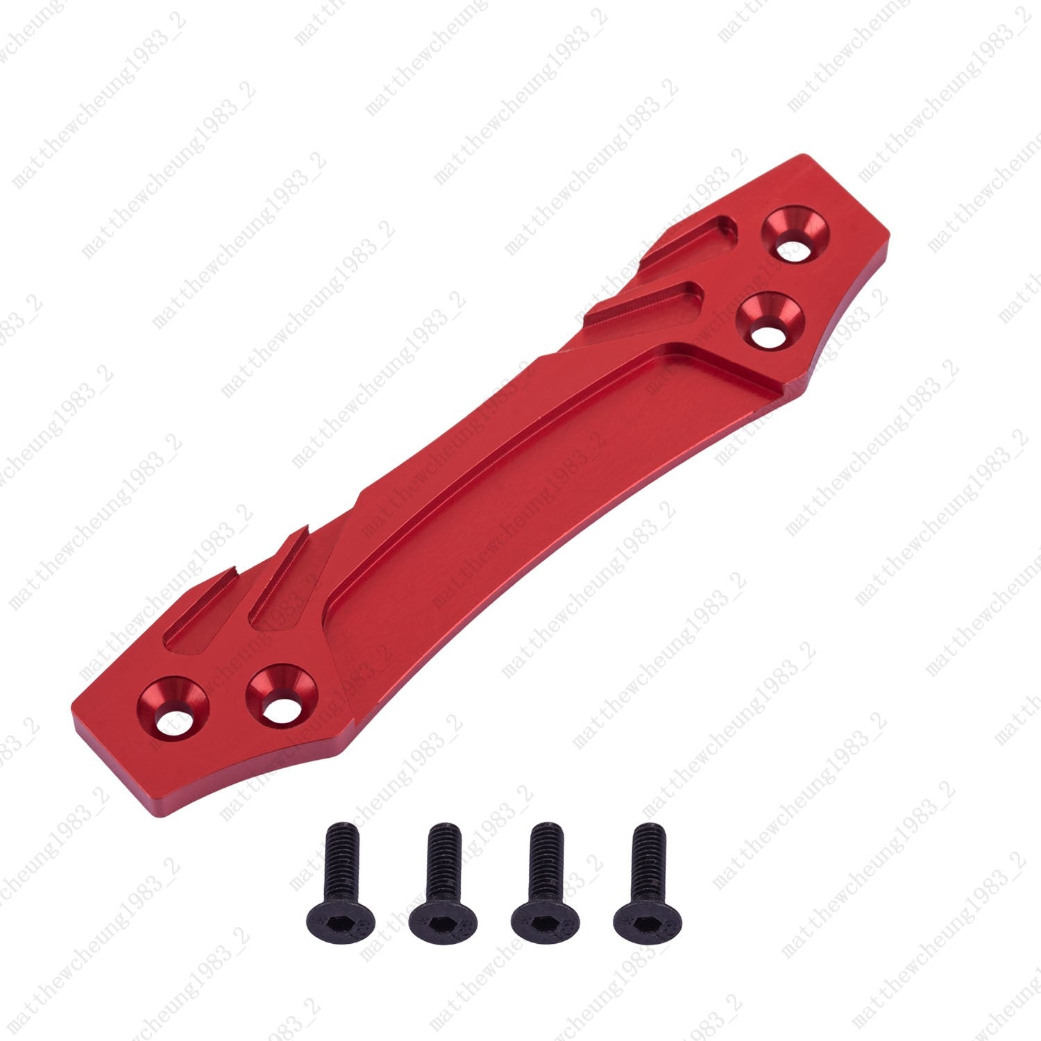 1/10 Red Aluminum Upgrade Front Bumper Plate for TAMIYA TT02 RC - CNC Machined