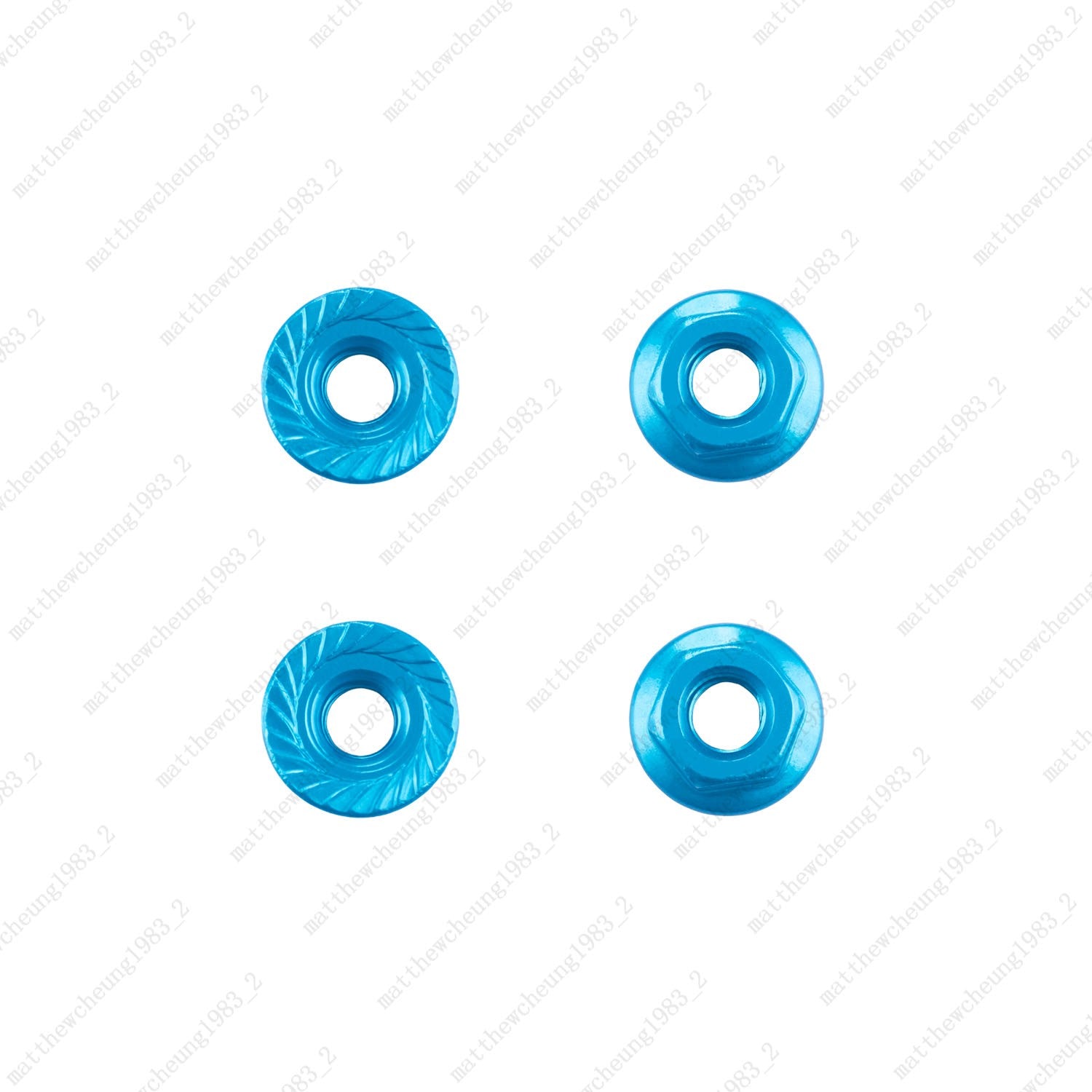 4pcs 8-Color M4 Flange Nuts - 1:10 RC Car Premium Upgrade Replacement