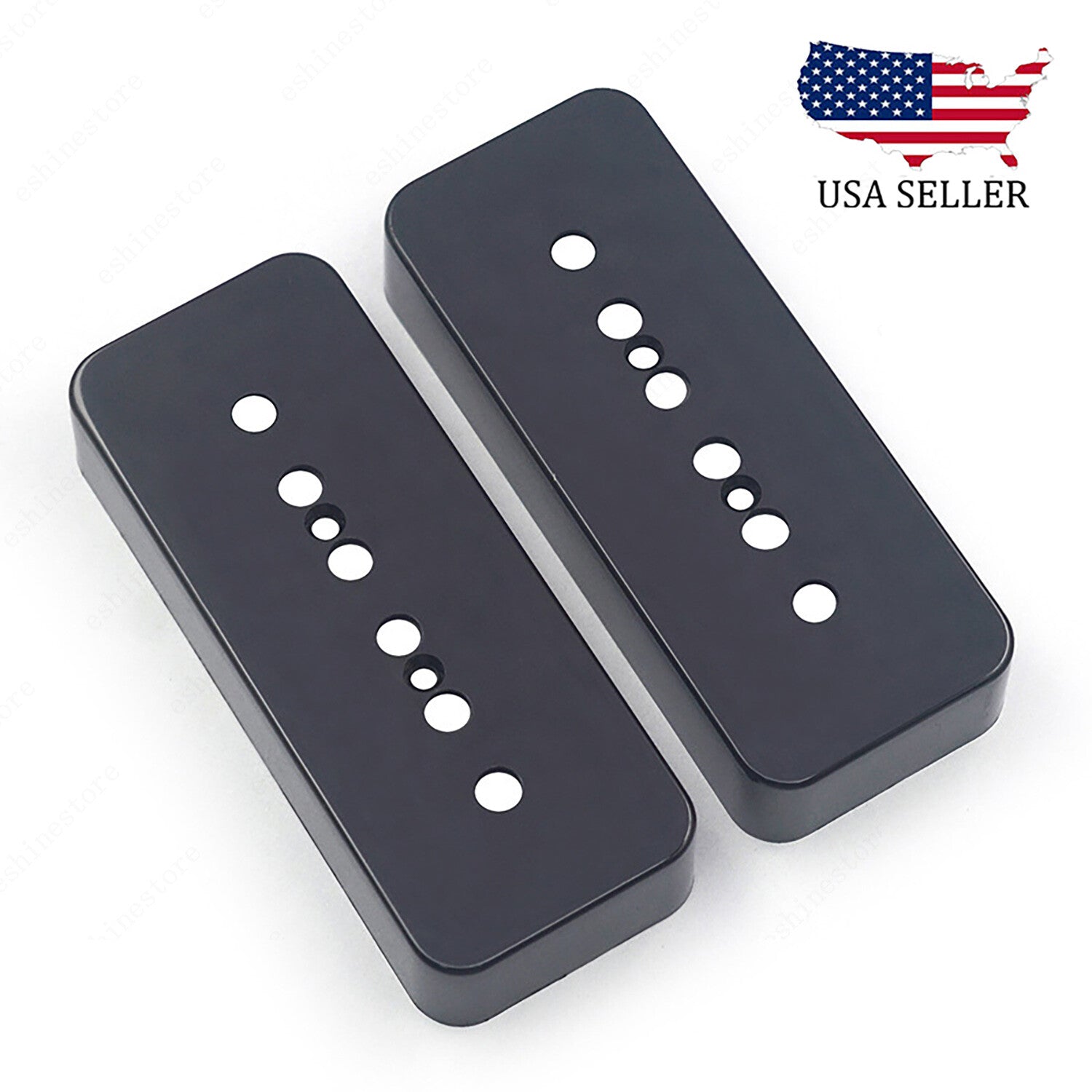 P90 Soapbar Pickup Cover Black White Silver Cream 50mm / 52mm Pole LP SG Guitar