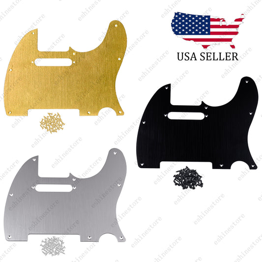 Aluminium 8 Hole Tele Style Guitar Pickguard Scratch Plate For Fender Telecaster