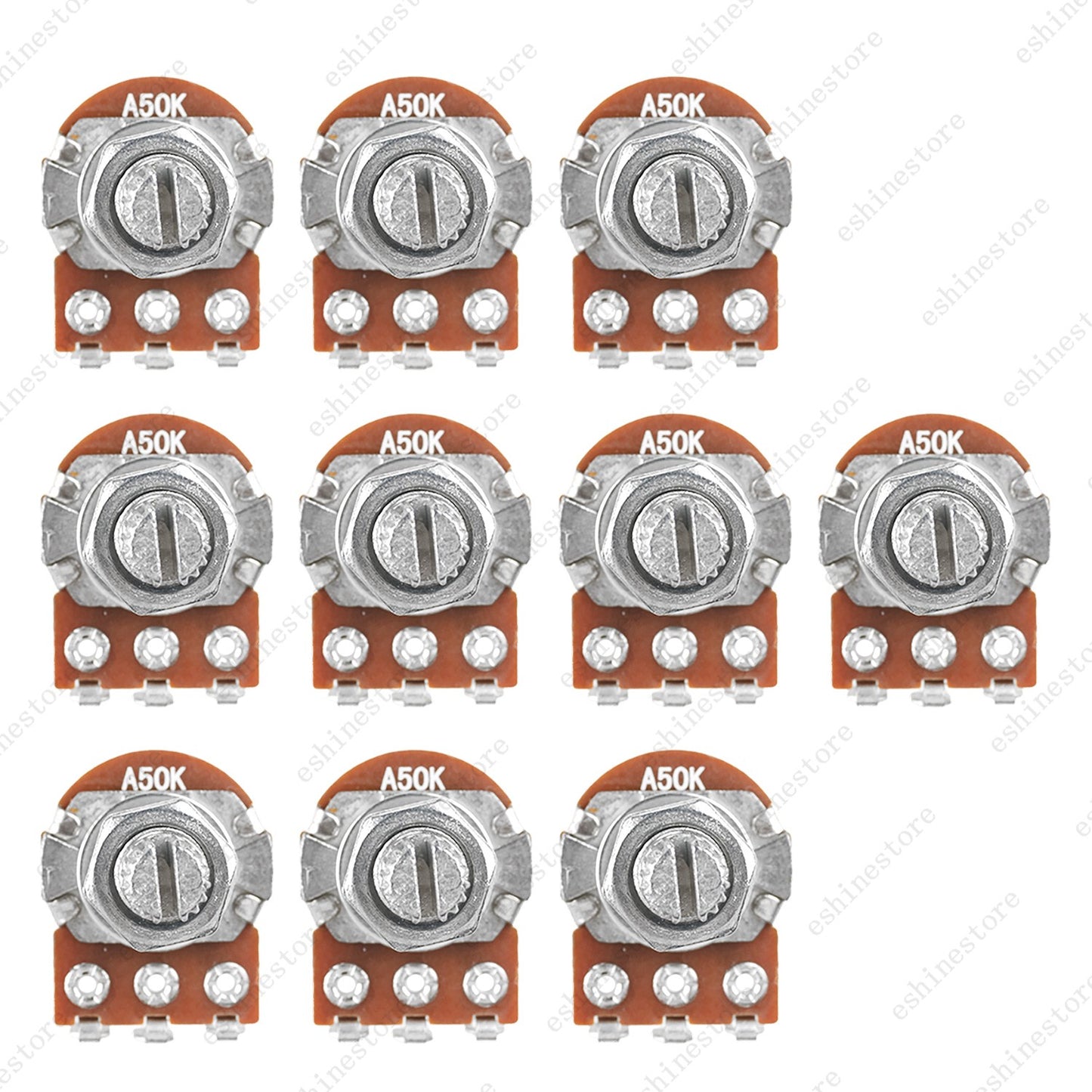 1/3/5/10X Mini Potentiometer 18mm A/B 25K/50K Volume Tone Pot For Active Pickup