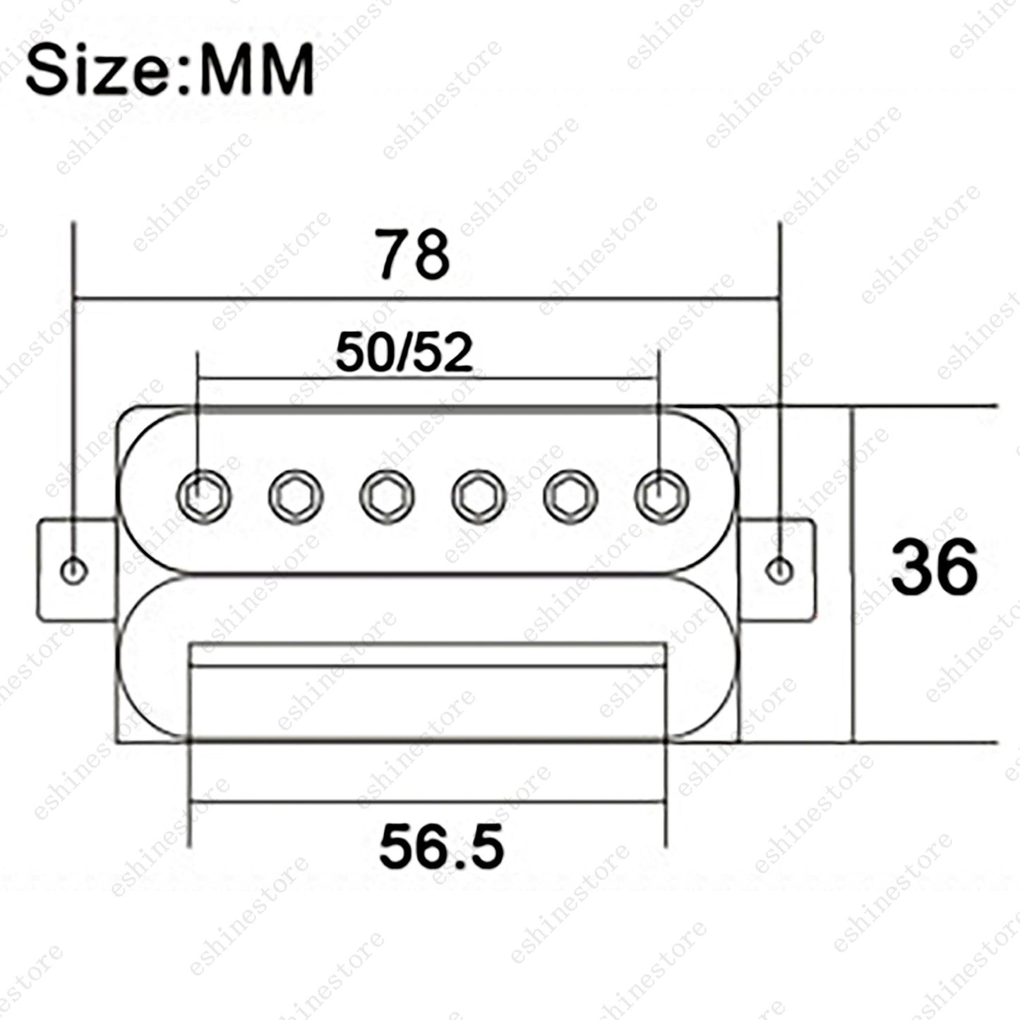 Electric Guitar Humbucker Blade/Hex Screw Adjusting Dual Coil Guitar Pickup