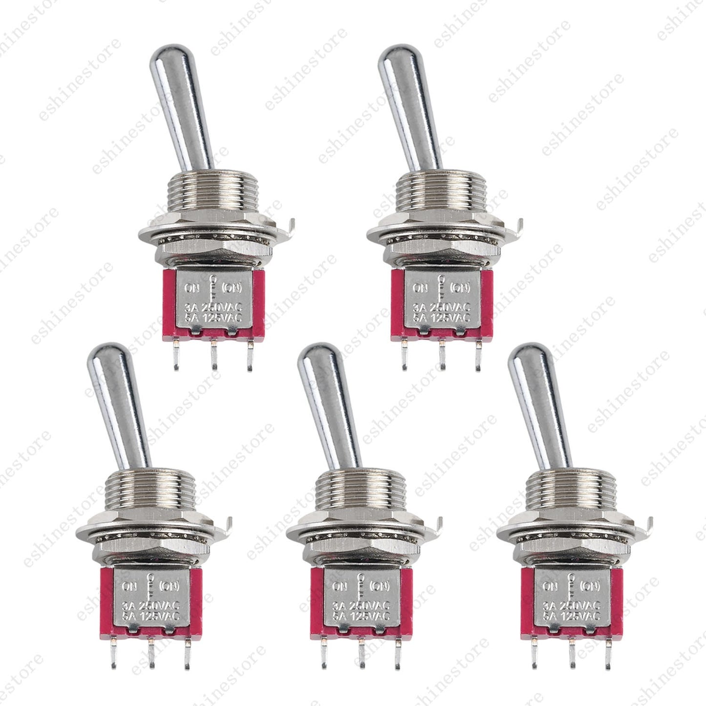 1/3/5 x Guitar/AMP 3Pin 3-Way (ON)-OFF-ON Momentary Fat Bat Toggle Switch Sealed