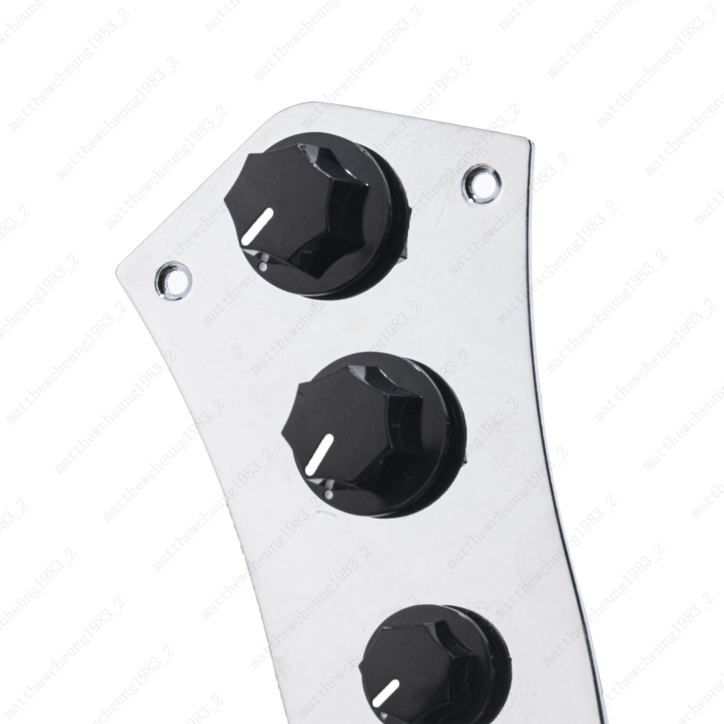 Chrome Prewired Loaded Control Plate Switch Knob Sets For Jazz JB Bass Guitar