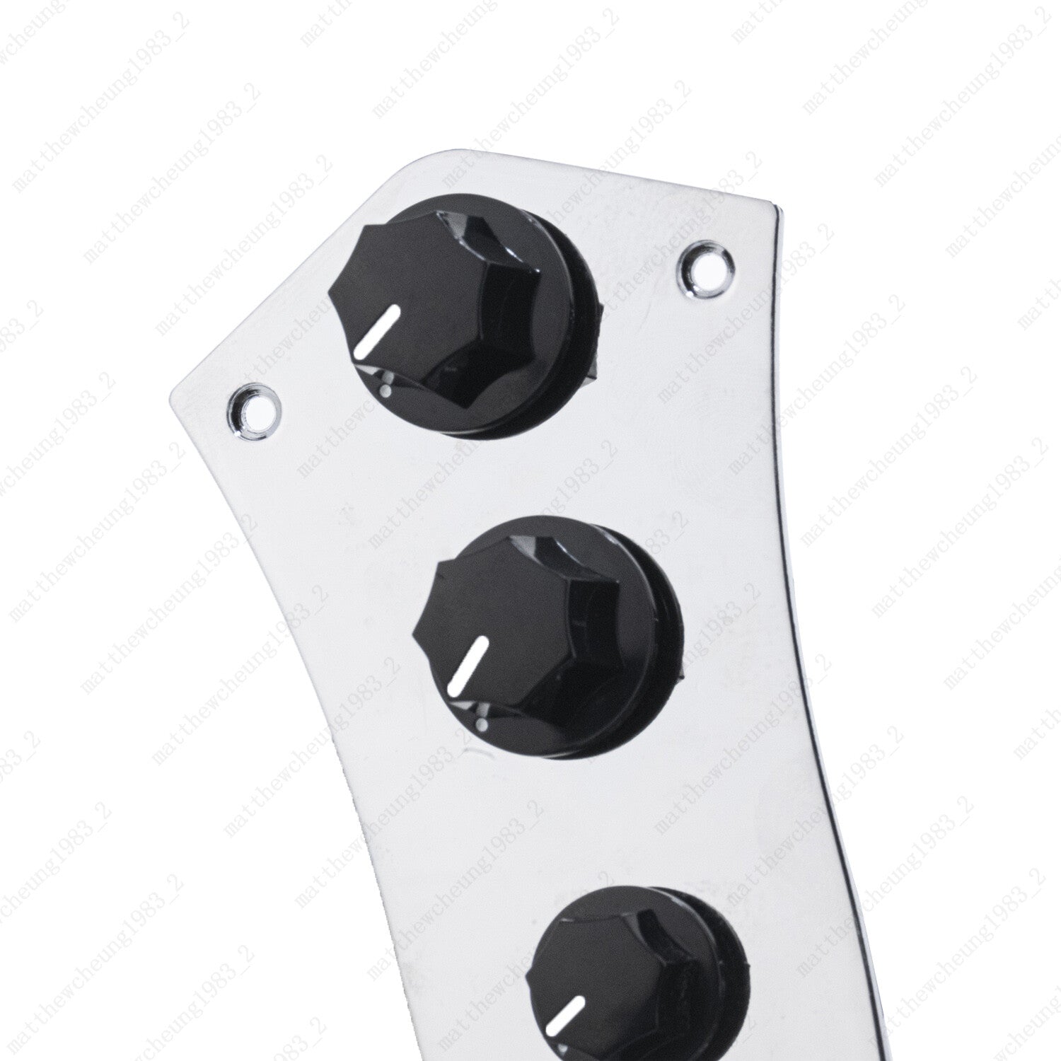 Chrome Prewired Loaded Control Plate Switch Knob Sets For Jazz JB Bass Guitar