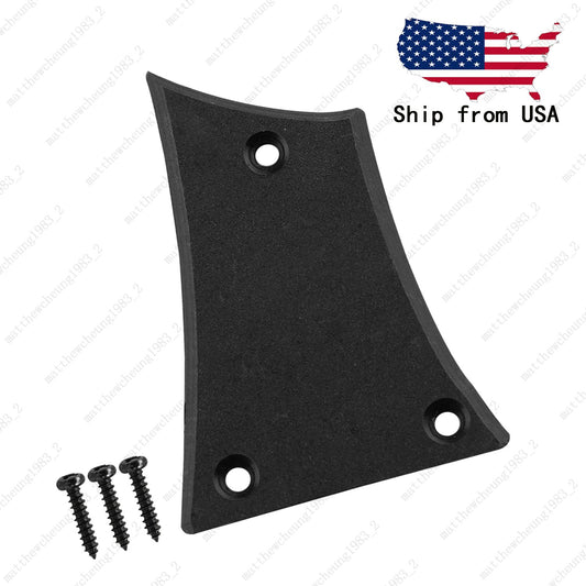 3 Hole Plastic Matte Black Guitar Truss Rod Cover Plate for Electric Guitar