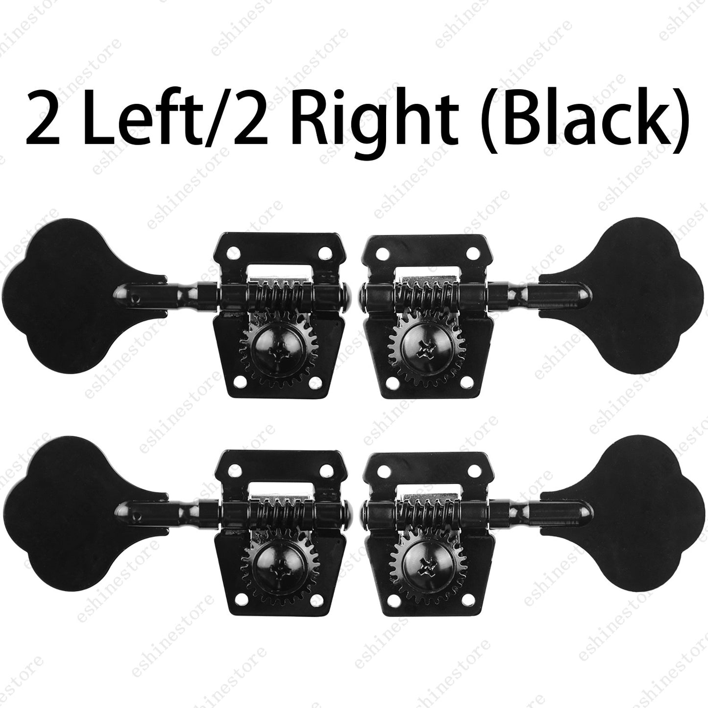 Heavy Duty Bass Vintage Open Machine Heads - 1:25 Ratio Gear Tuning Keys-Black