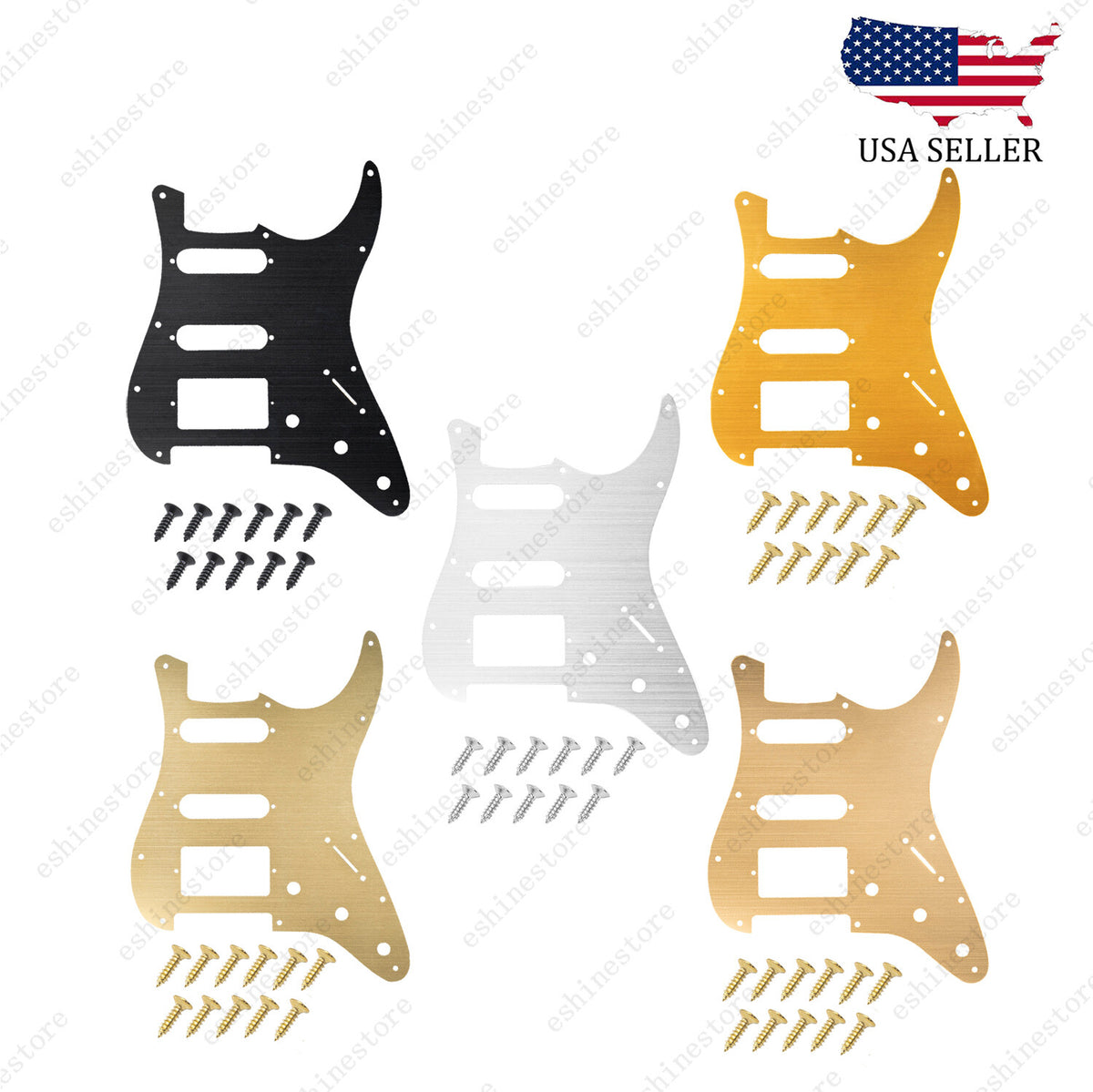 11 Hole HSS Metal Guitar Pickguard Aluminum For ST Strat Electric guitar 5 color
