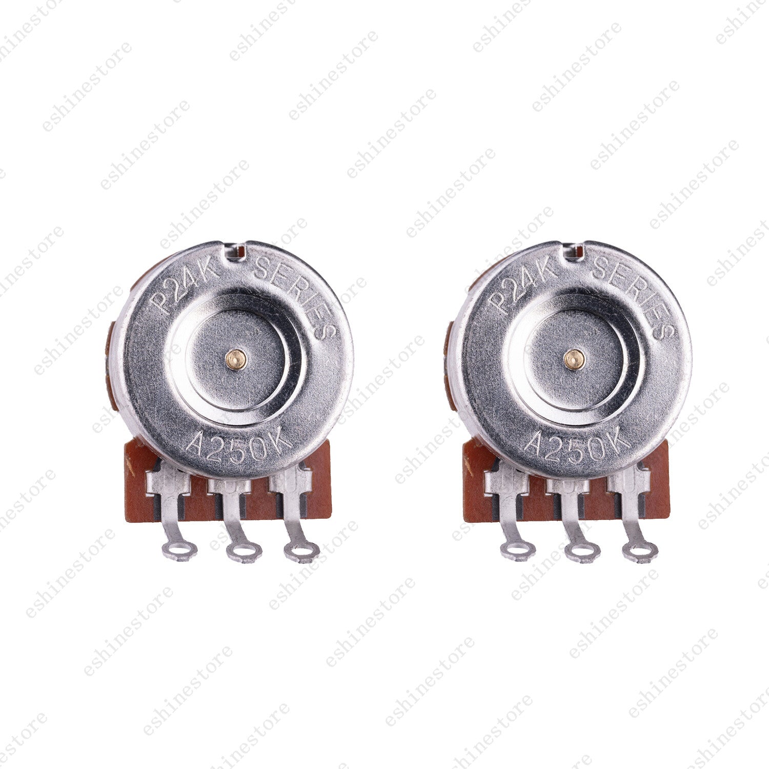 A/B 250K/500K Guitar Potentiometers Brass 18mm Long Shaft Pot US 24 Spline Fine