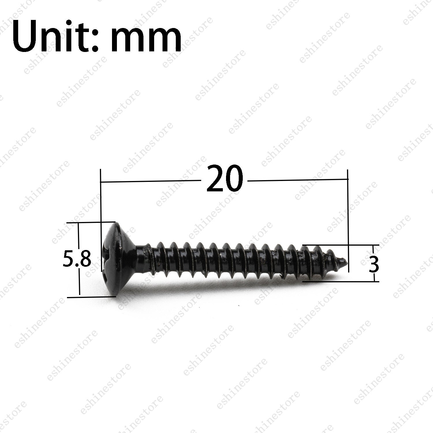 10 Pcs Humbucker Pickup Ring Frame Mounting Screws 3*20mm For LP SG Chrome