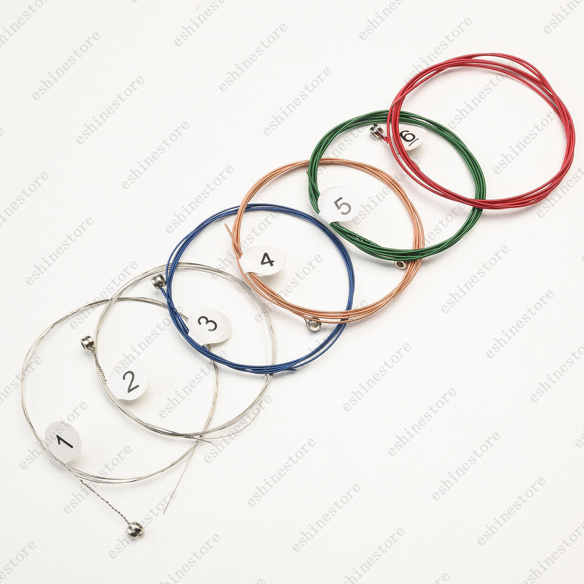 1-3 Set of 6 Guitar Strings Replacement Steel String For Acoustic Guitar 1st-6th