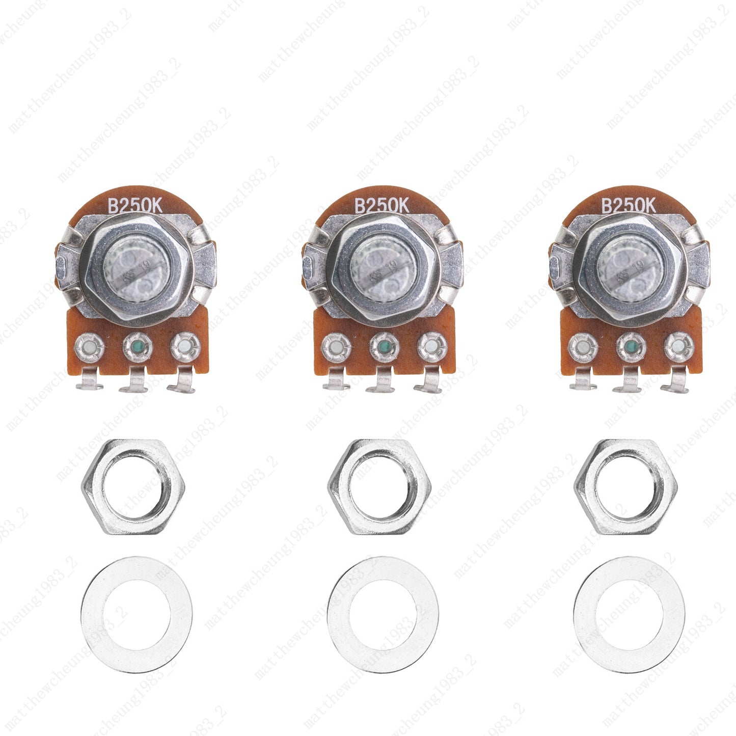 1/3/5/10X Mini Potentiometer Long 18mm A/B 250k/500k Volume Tone Taper Pot