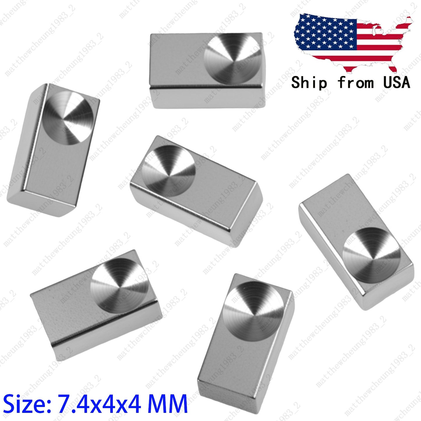 Chrome Locking Inserts Stainless Steel Tremolo Blocks For Floyd Rose System