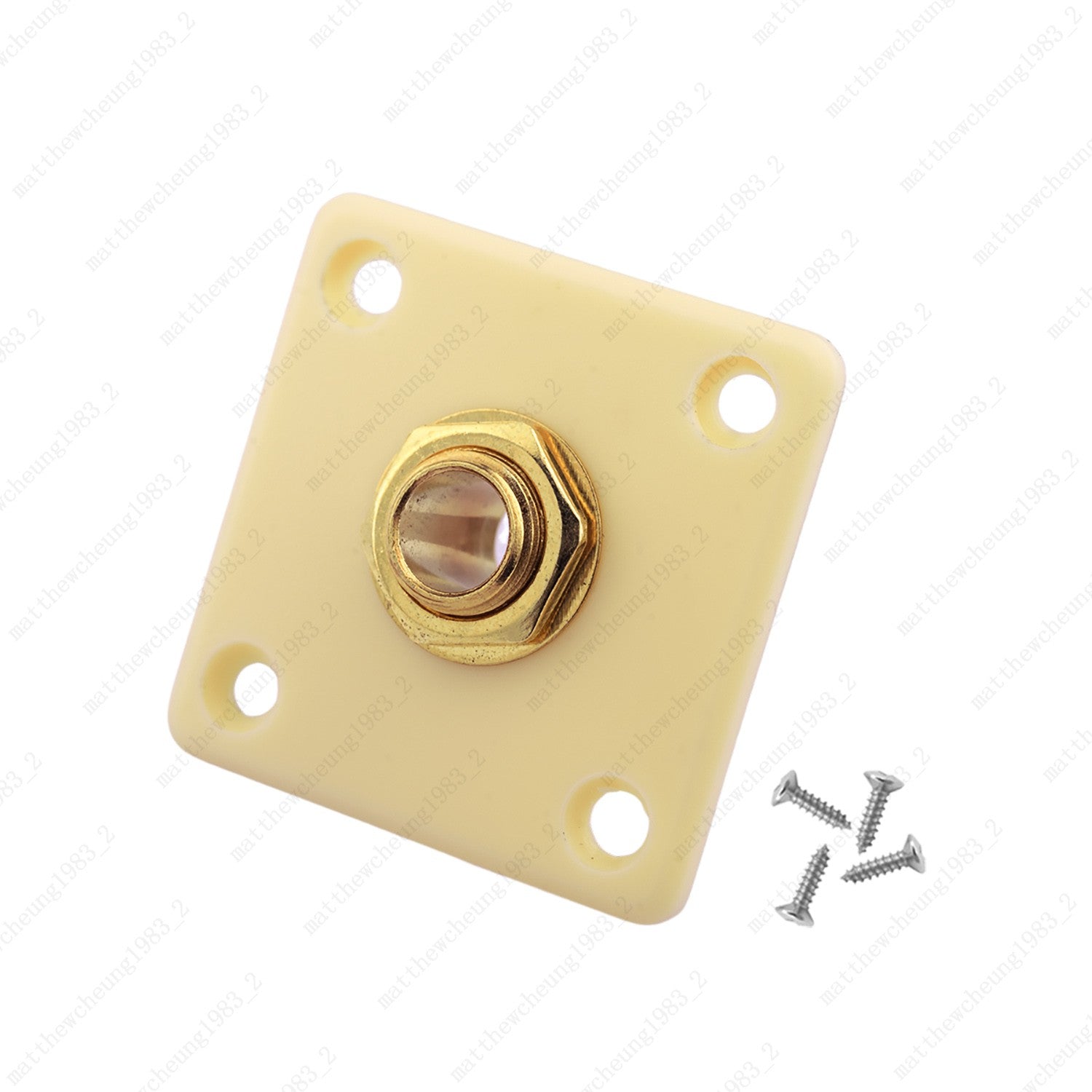 1x Plastic Guitar Universal Square Output Jack Plate Socket For Les Paul SG ES