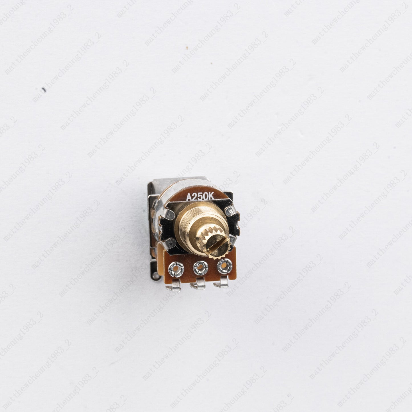 Full Brass Short Shaft Pot Push-Push Switch A250K/B250K/A500K/B500K 4 PCS