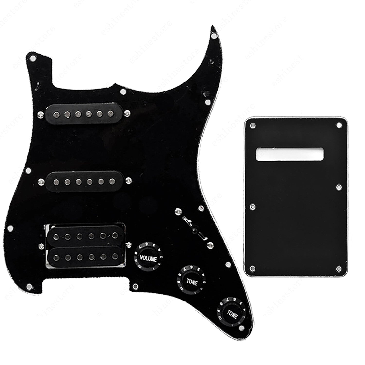 11 Hole Guitar SSH Loaded Pickguard Set & Back Plate For SQ FENDER Stratocaster