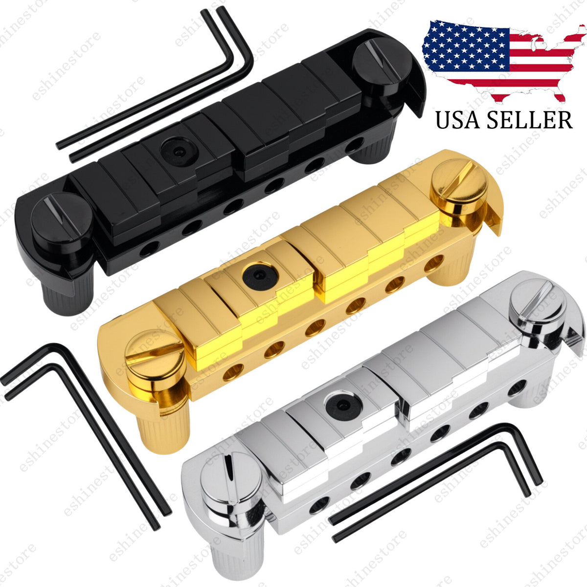 Electric Guitar Adjustable GTP Wraparound Bridge Tailpiece For Les Paul SG