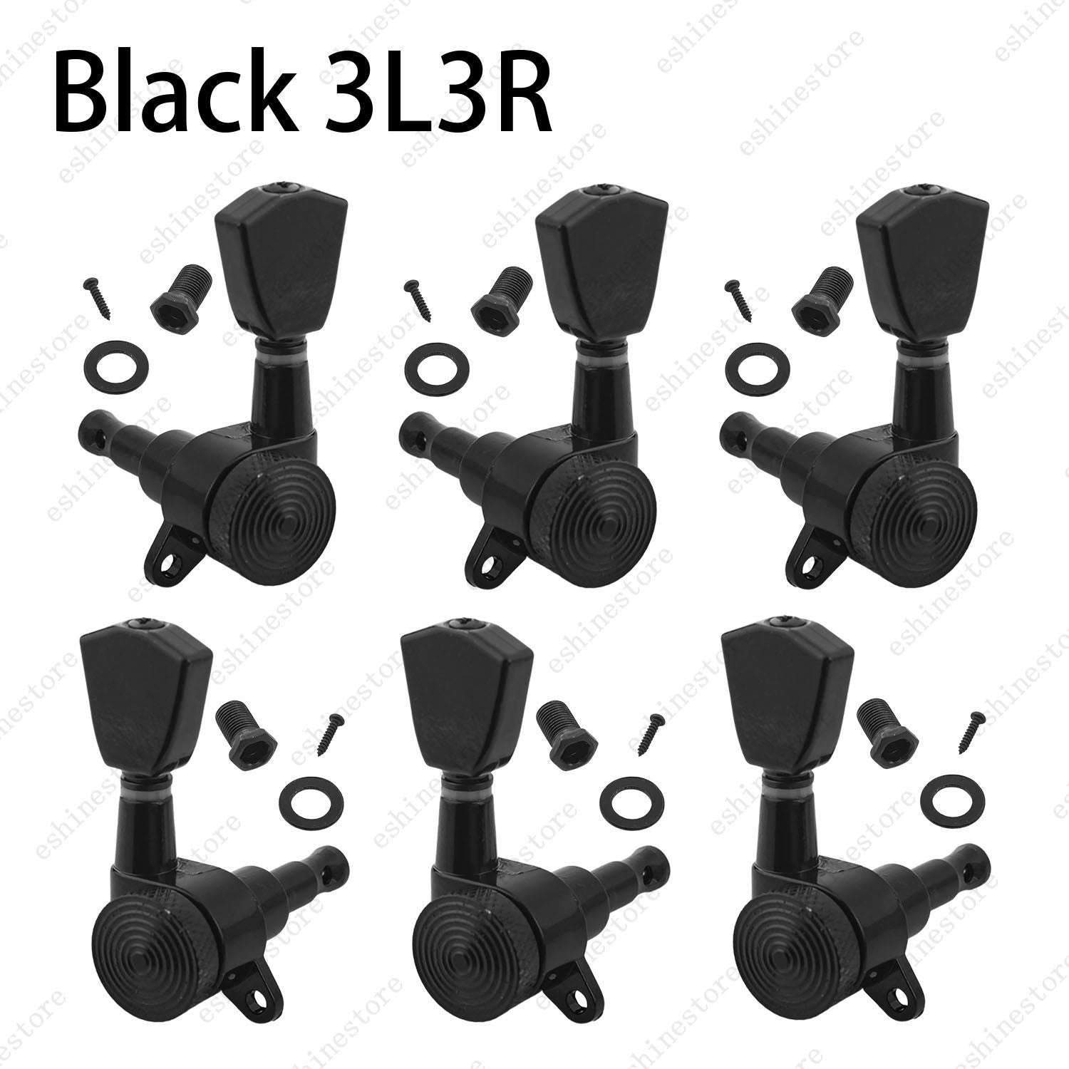 Electric Guitar Locking Tuners Tuning Pegs Machine Heads 1:18 L/R Inline