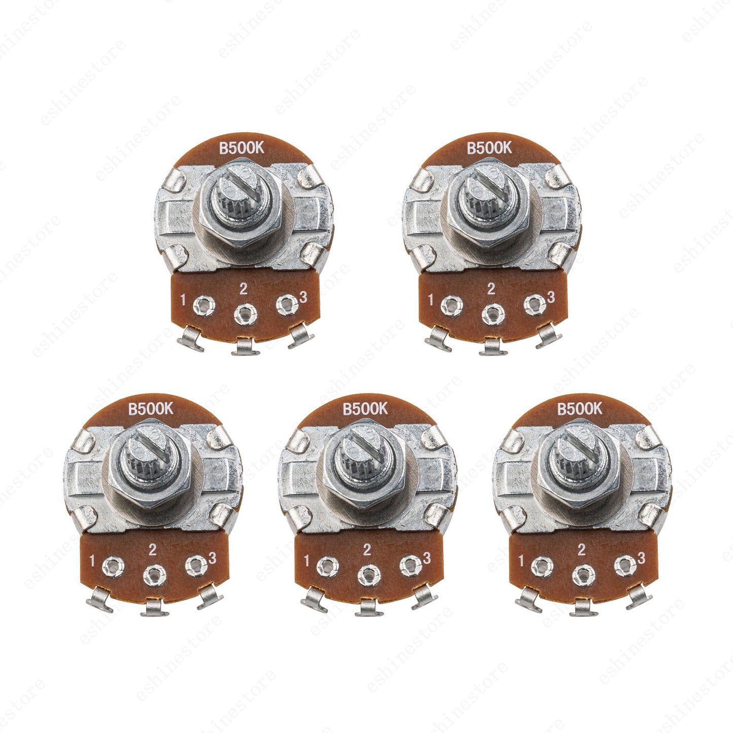 1-10Pcs Guitar Large Potentiometer Long 18mm A/B 250k 500k Volume Tone Taper Pot