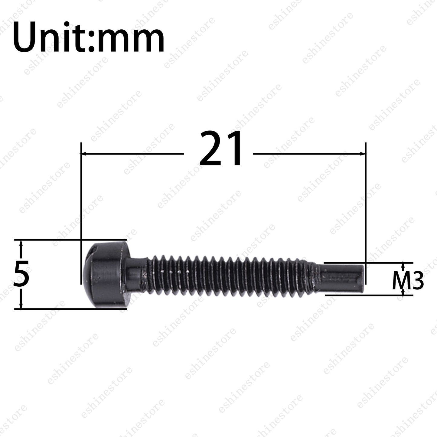 Set of 6 Electric Guitar Pole Piece Screws M3 x 21mm For Humbucker P90 PAF