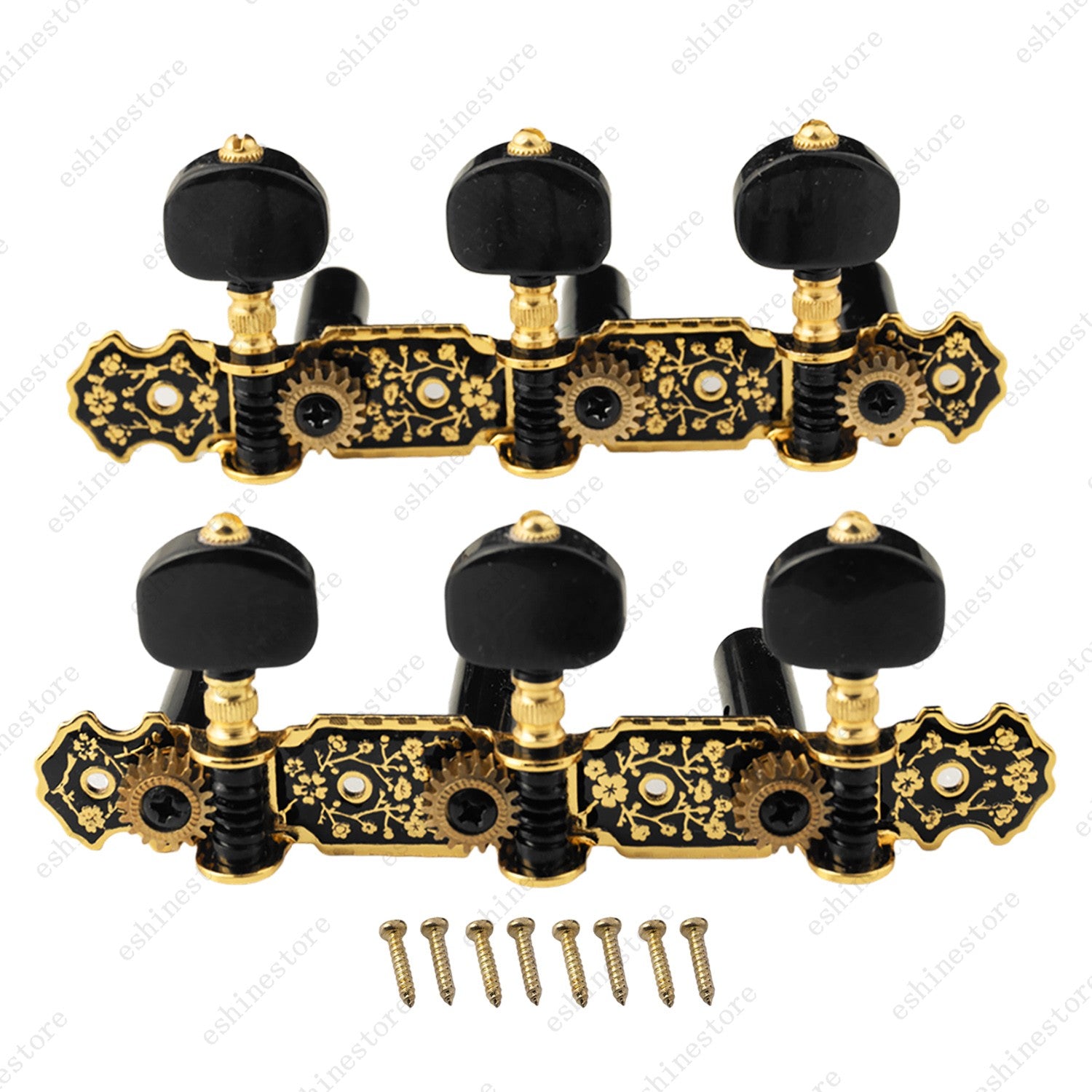Guitar Tuners Machine Heads 3L+3R Set Tuning Key String Peg for Classical Guitar