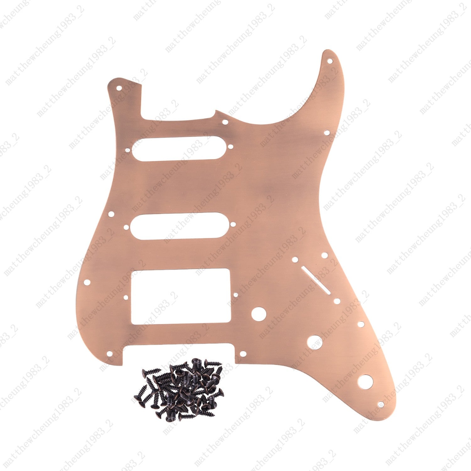 11-Hole HSS Aluminium Alloy Pickguard Scratch Plate w/ Screw for ST Strat Guitar
