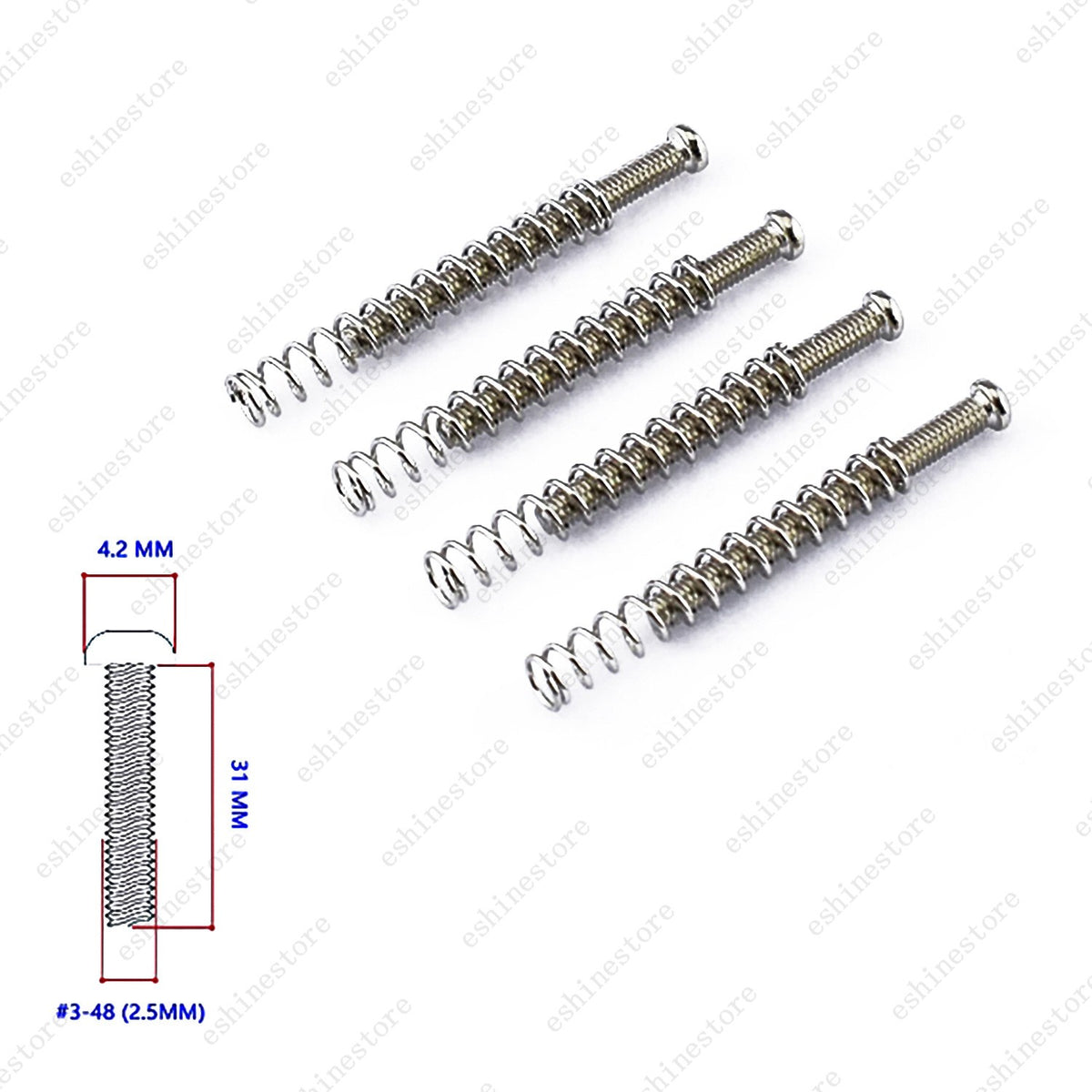 4x US Thread #3-48 Humbucker Pickup Height Screw Spring For EMG DiMazio Gibson
