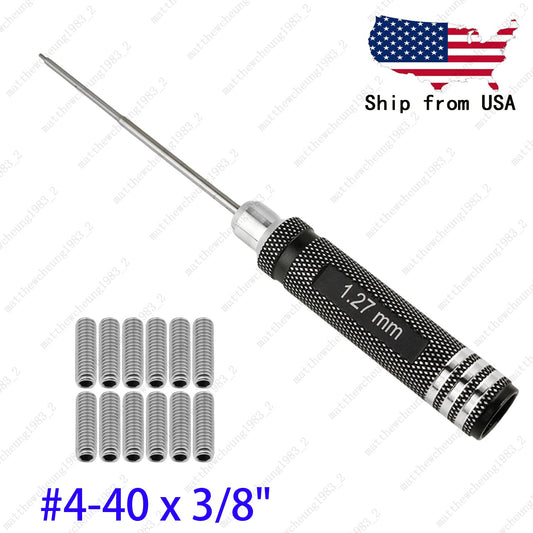 Stainless Steel #4-40 x 3/8" Saddle Height Screw & Hex Allen Wrench US Fender ST