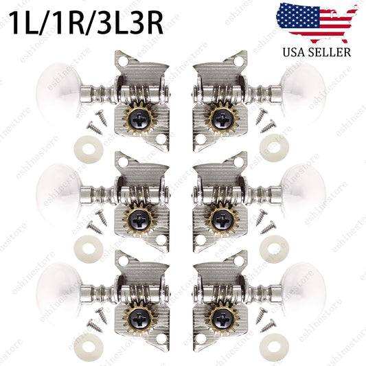 1L/1R/3L3R Open-Gear Tuning Peg 1:15 Ratio Single Hole Tuner for Acoustic Guitar