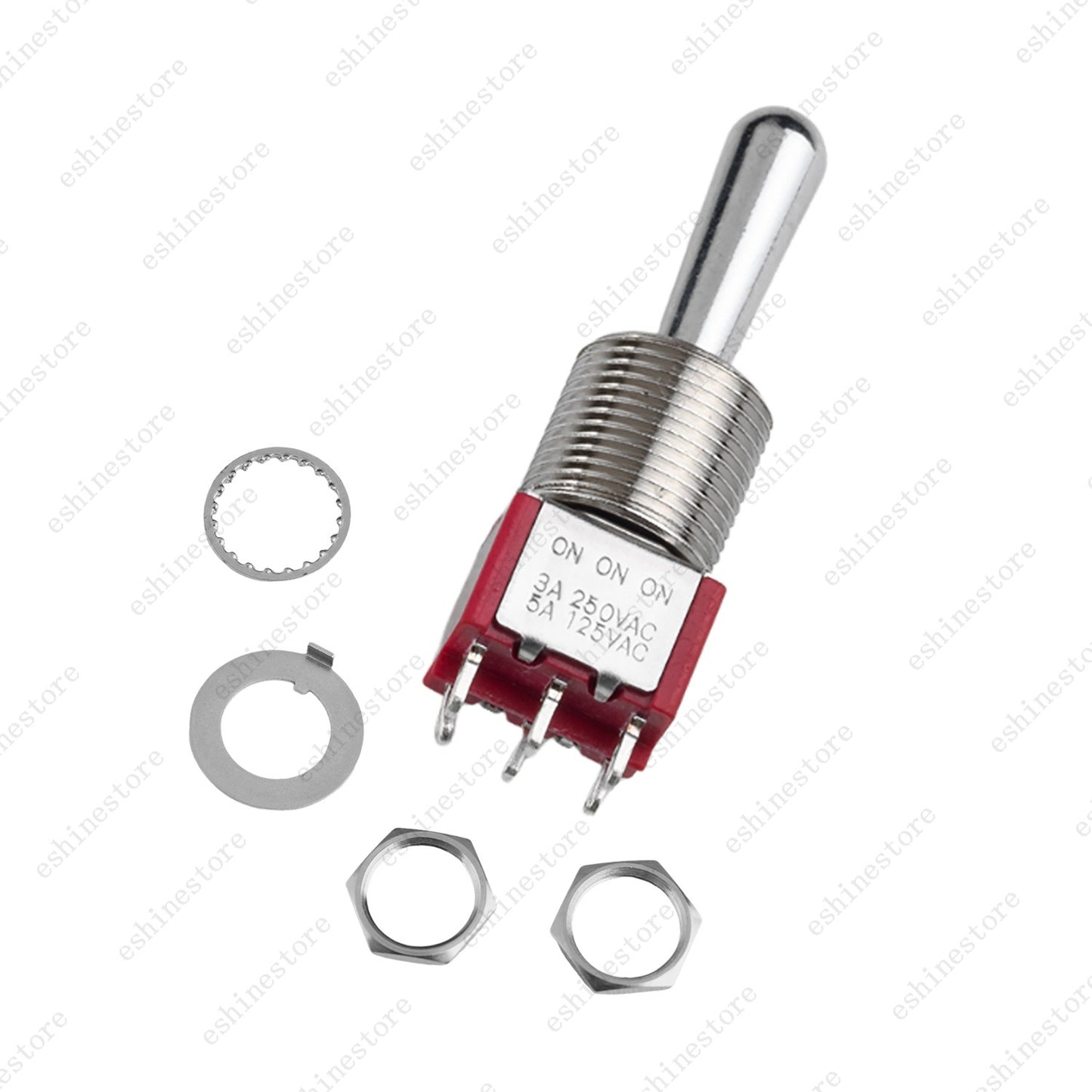 1/3/5 PCS Guitar/AMP Fat Bat Toggle Switch DPDT 6 Pin 3-Way ON ON ON Sealed