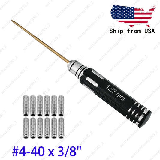 12pcs Stainless Steel #4-40 x 3/8" Saddle Screws w/ Hex Wrench for US Fender ST