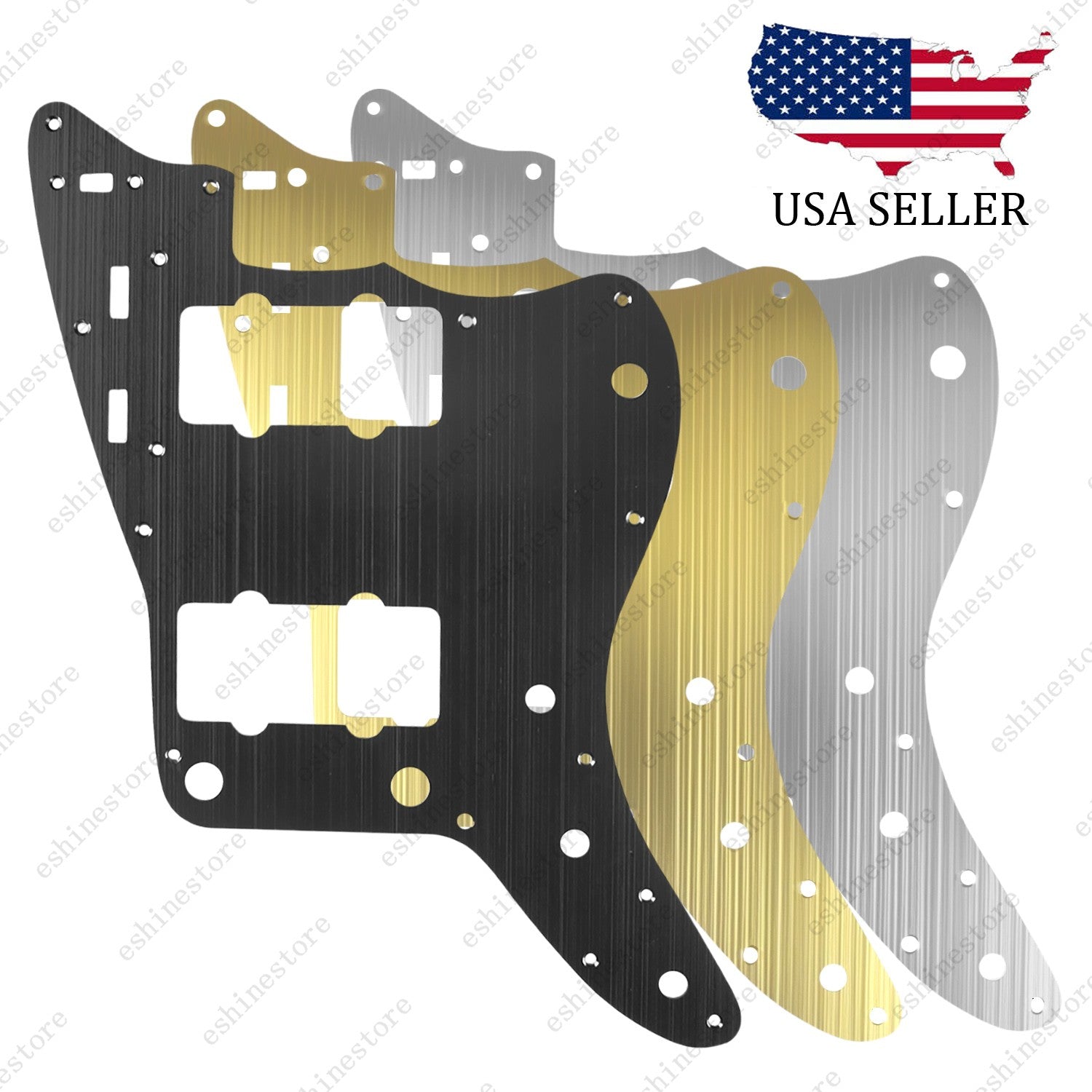Brushed Aluminium Vintage JM Guitar Pickguard For FD Jazzmaster Electric Guitar
