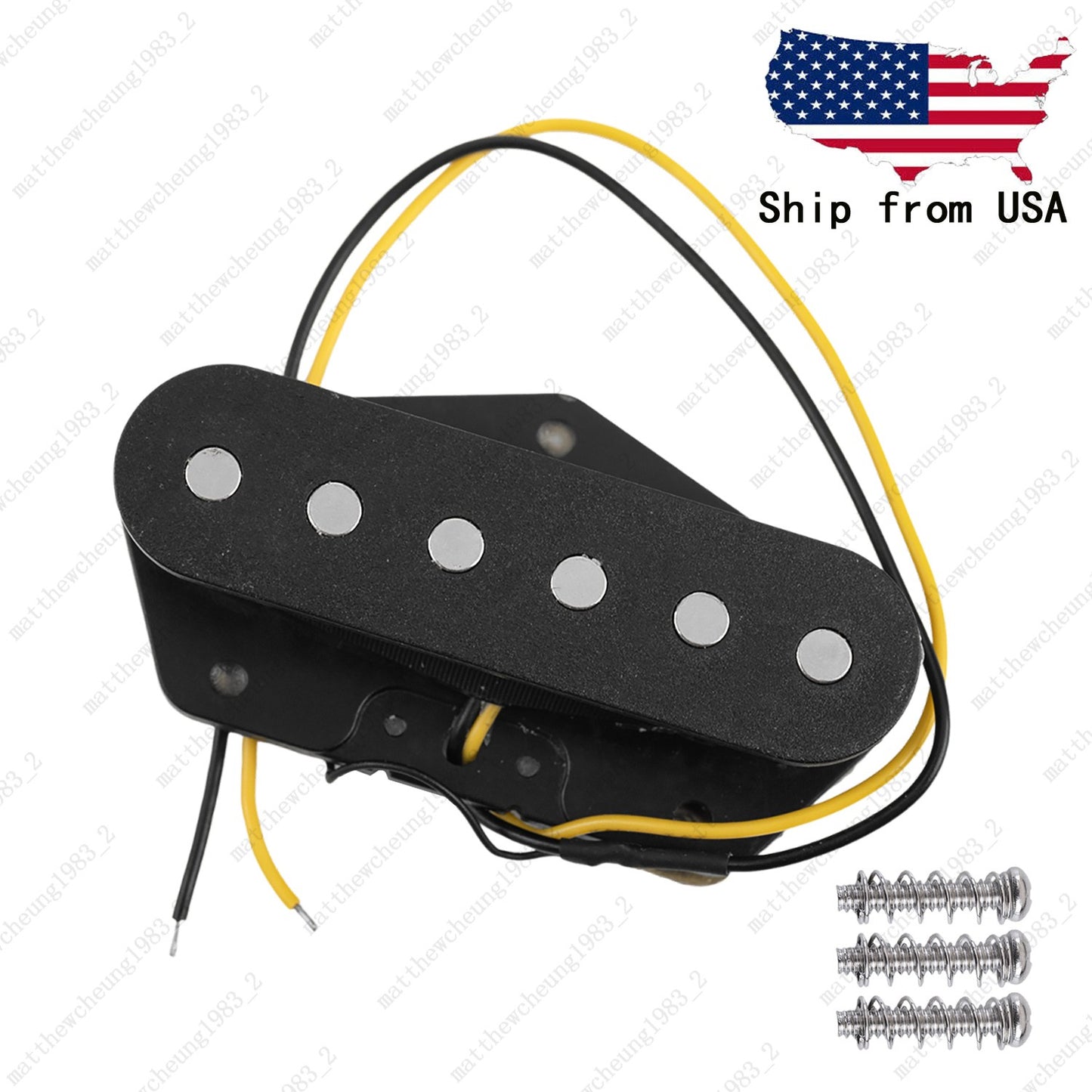 Electric Guitar Ceramic Magnet Single Coil Black Bridge Pickup 4.5K for FD TELE