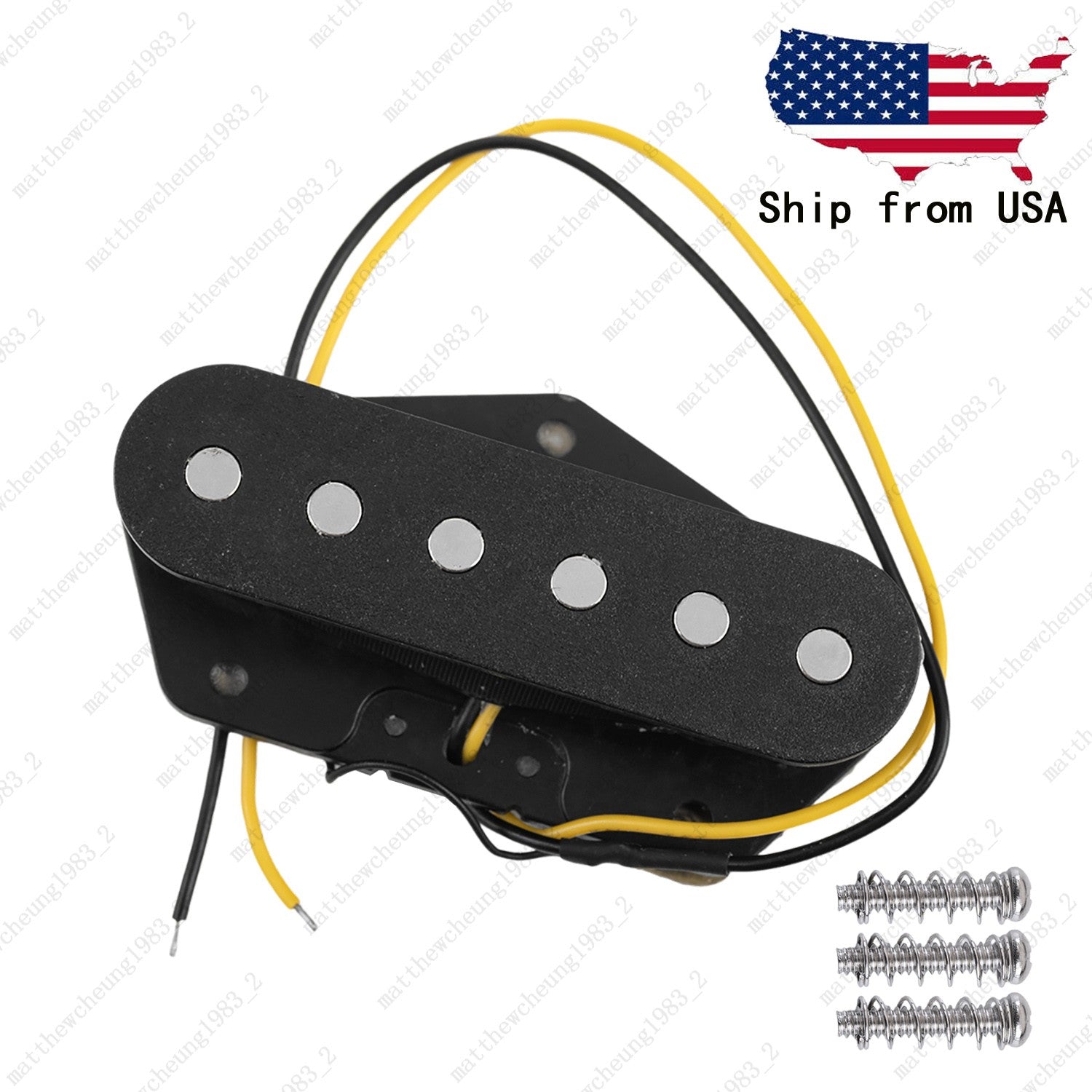 Electric Guitar Ceramic Magnet Single Coil Black Bridge Pickup 4.5K for FD TELE
