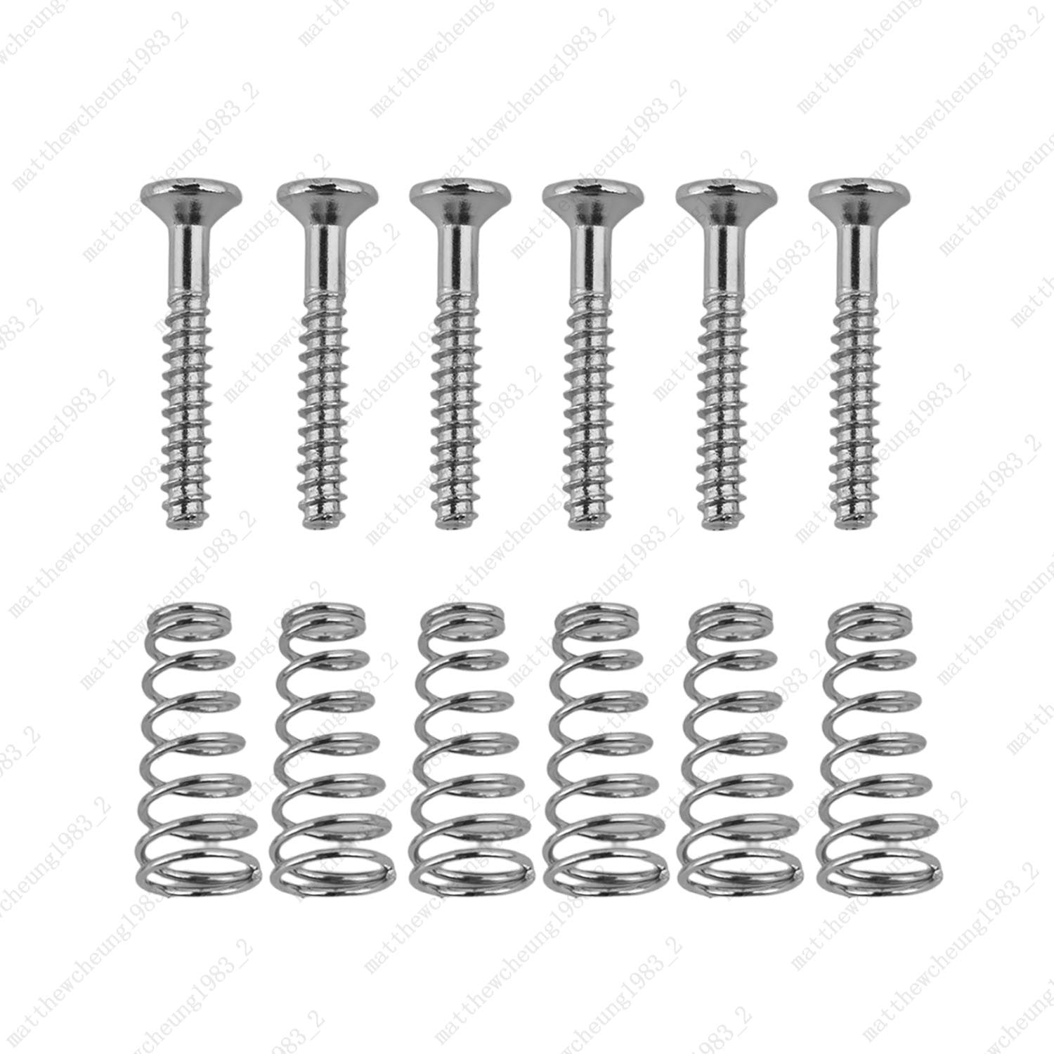 6pcs Pickup Height Adjust Screws & Springs Single Coil Guitar Replacement Parts