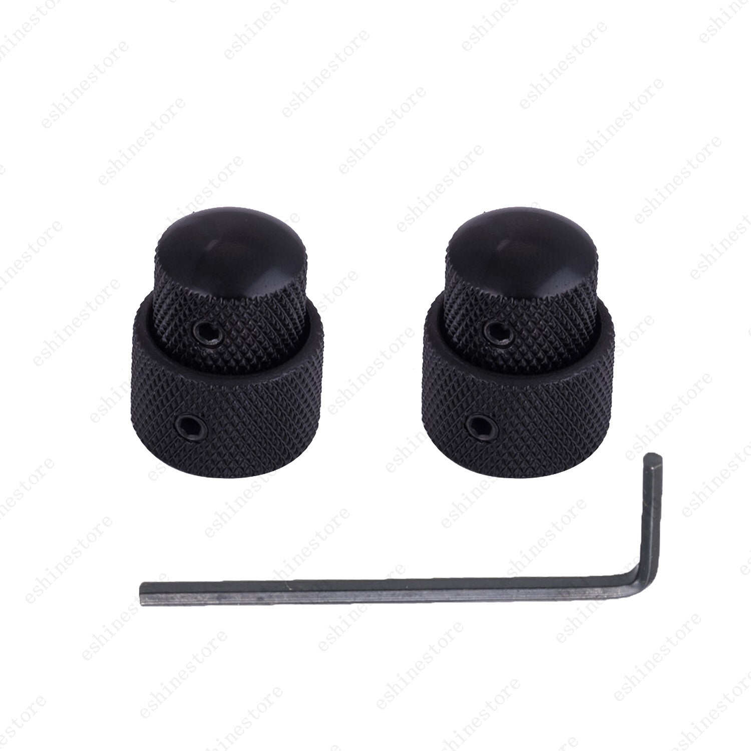3 Color Metal Dual Concentric Stacked Control Guitar Bass Dual Knobs Black