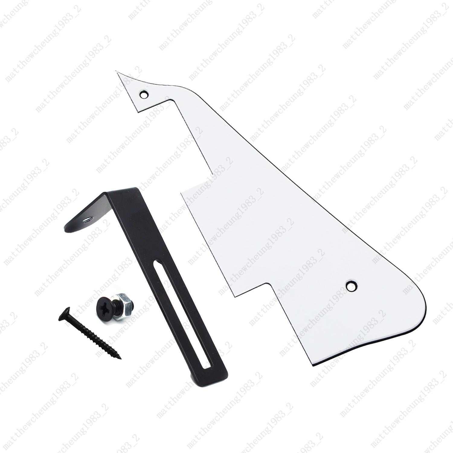 Multicolor Guitar Pickguard with Black Bracket Mounting Screws Set for Les Paul