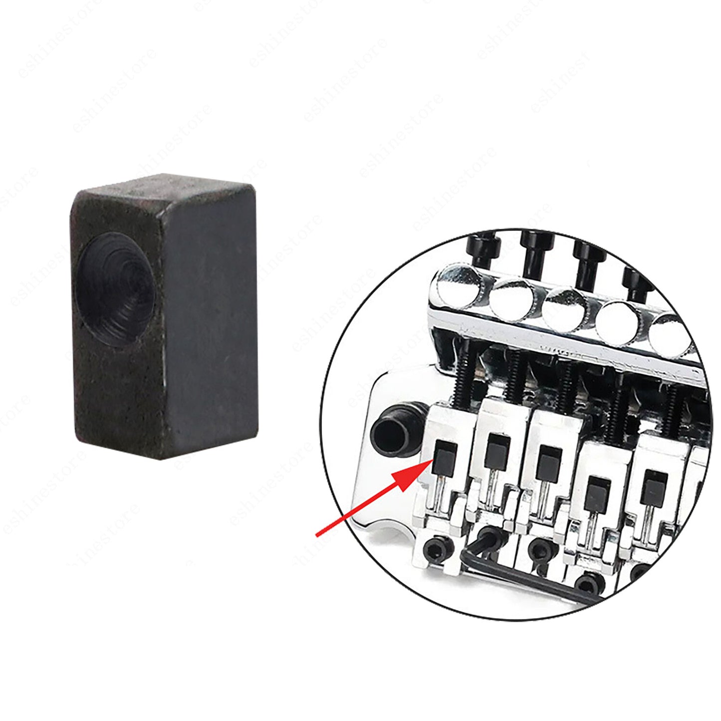 6 Pcs Stainless Steel String Lock Insert Blocks For Floyd Rose Tremolo System