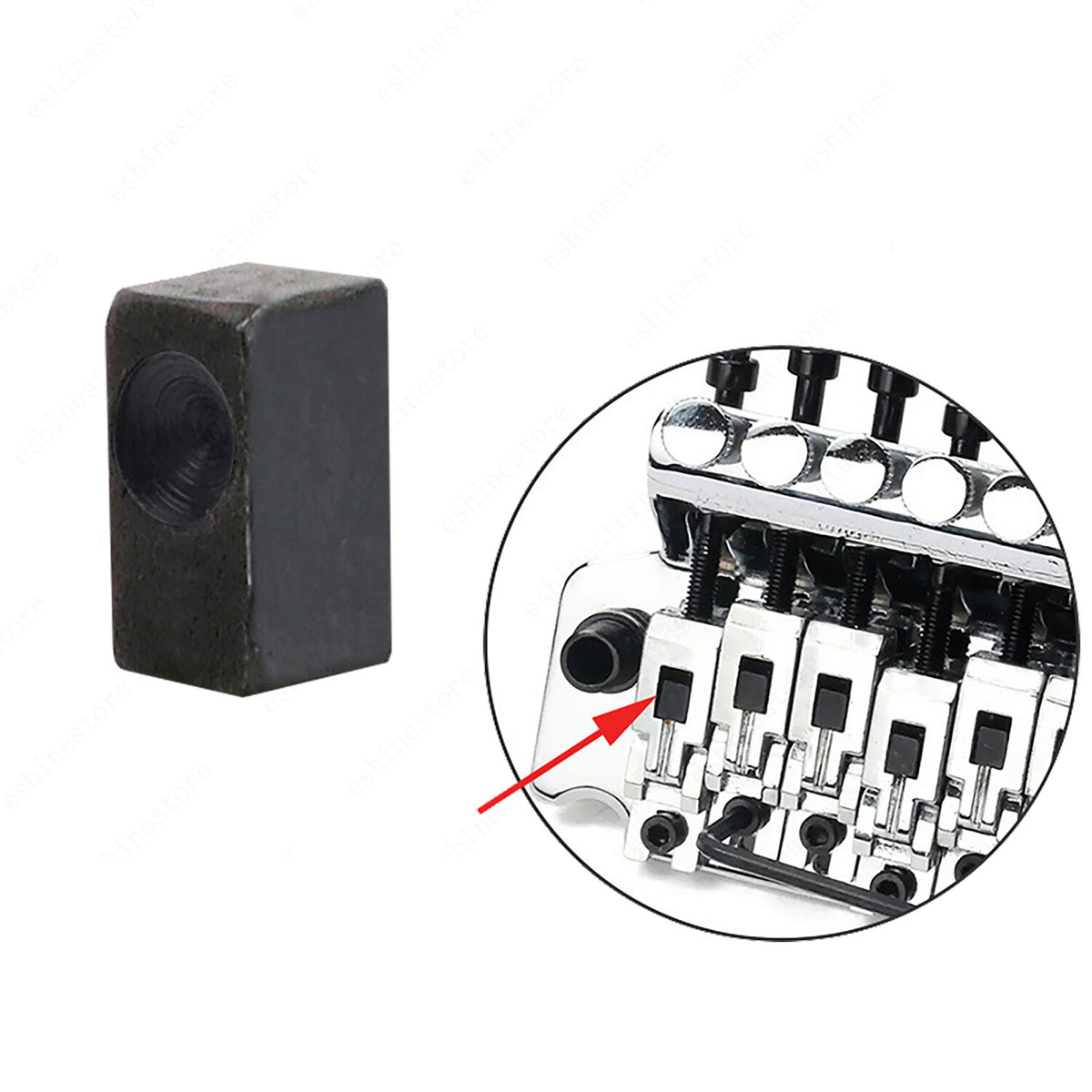 6 Pcs Stainless Steel String Lock Insert Blocks For Floyd Rose Tremolo System
