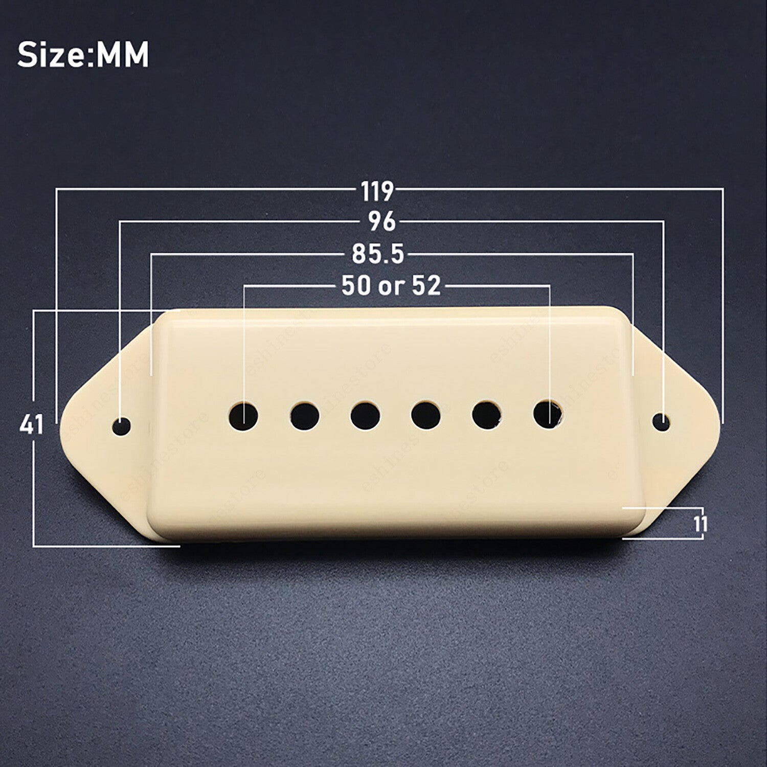 2x P90 Soapbar Dog Ear Pickup Cover Replacement 50 / 52mm Pole For Les Paul SG
