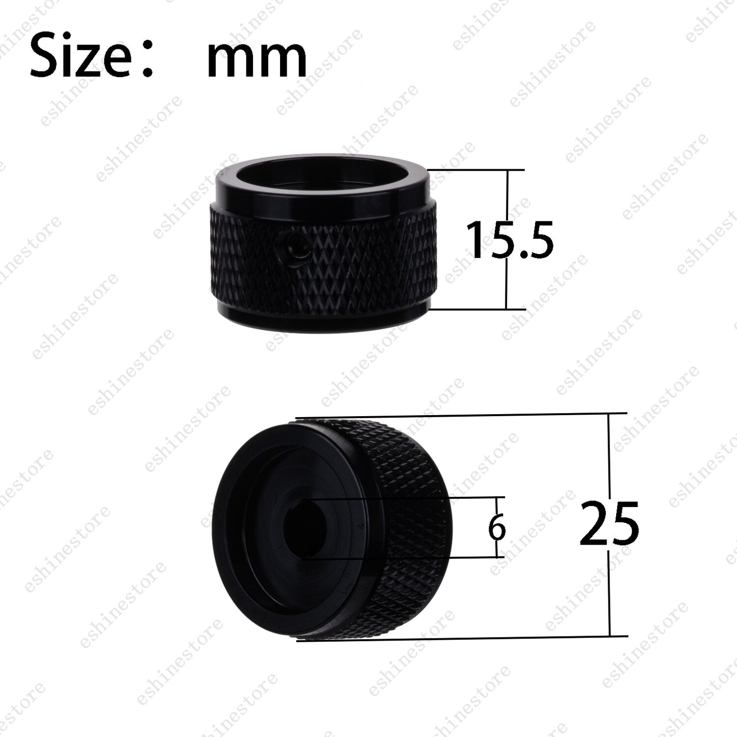 Guitar Aluminum Alloy Electronic Control Pot Knob Fit 18 24 Spline / Soild Shaft